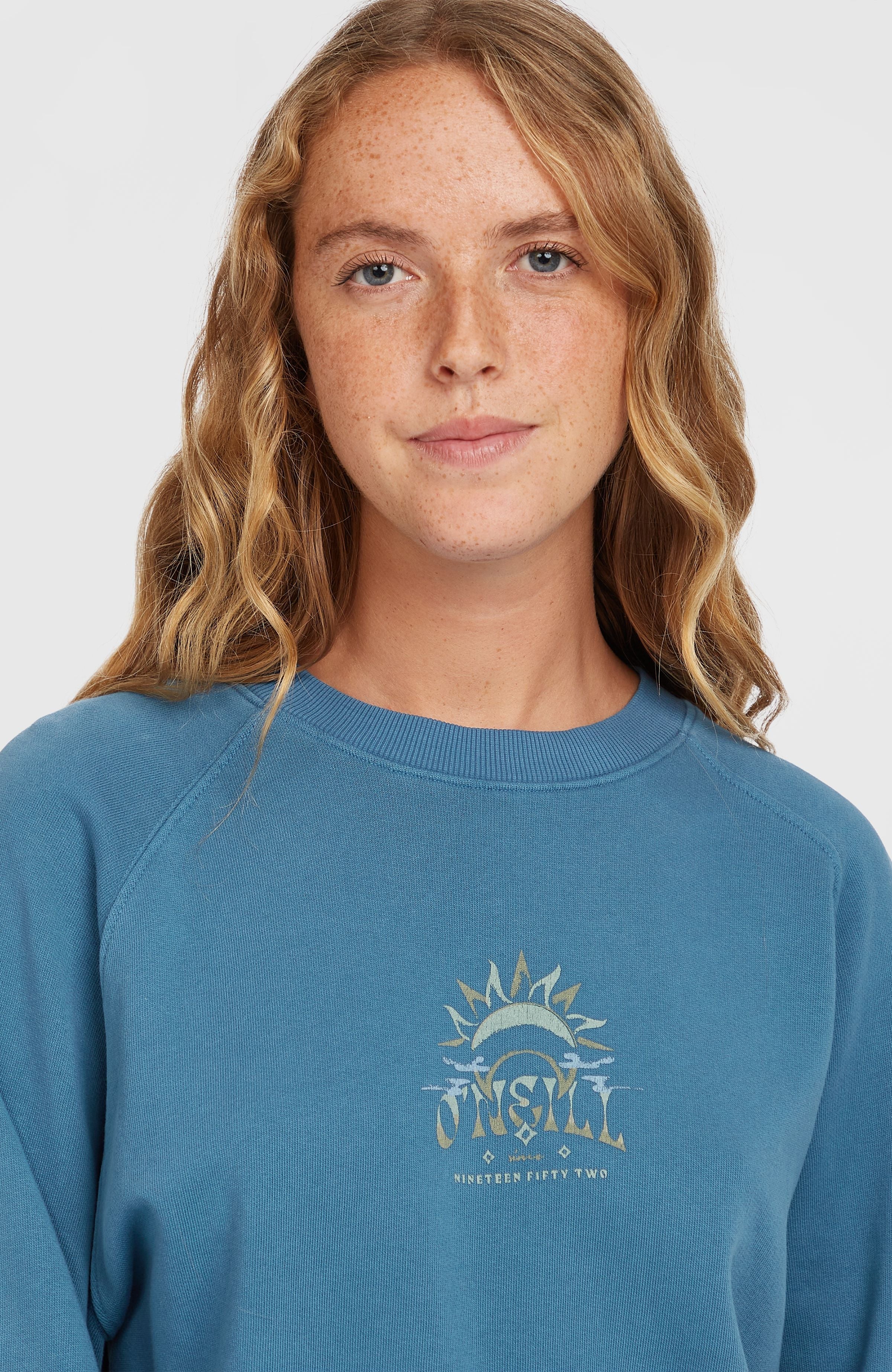 Beach Vintage Crew Sweatshirt Copen Blue