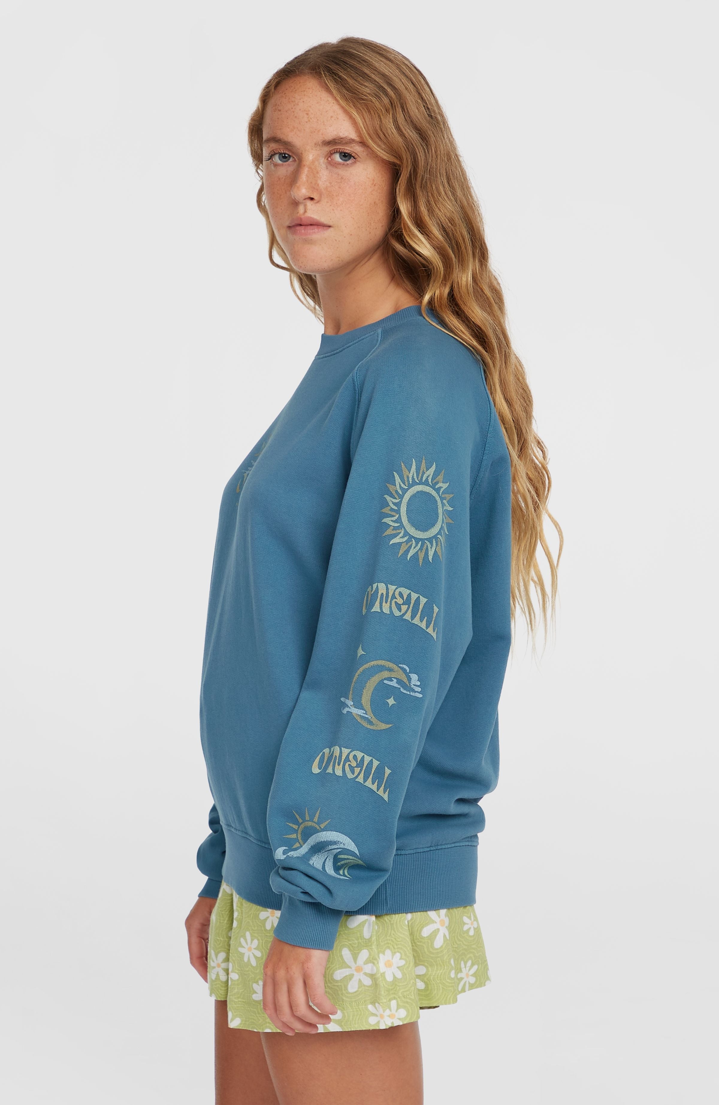 Beach Vintage Crew Sweatshirt Copen Blue