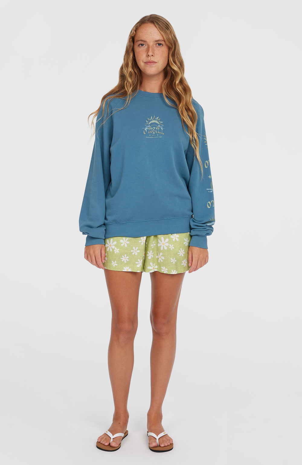 Beach Vintage Crew Sweatshirt Copen Blue