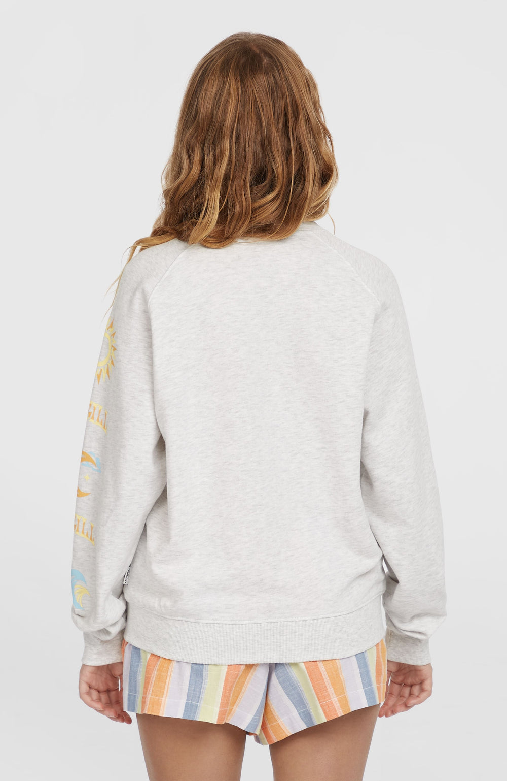 Beach Vintage Crew Sweatshirt White Melange