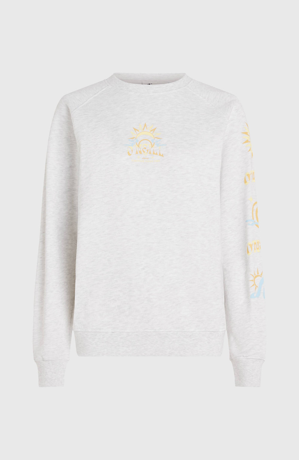 Beach Vintage Crew Sweatshirt White Melange