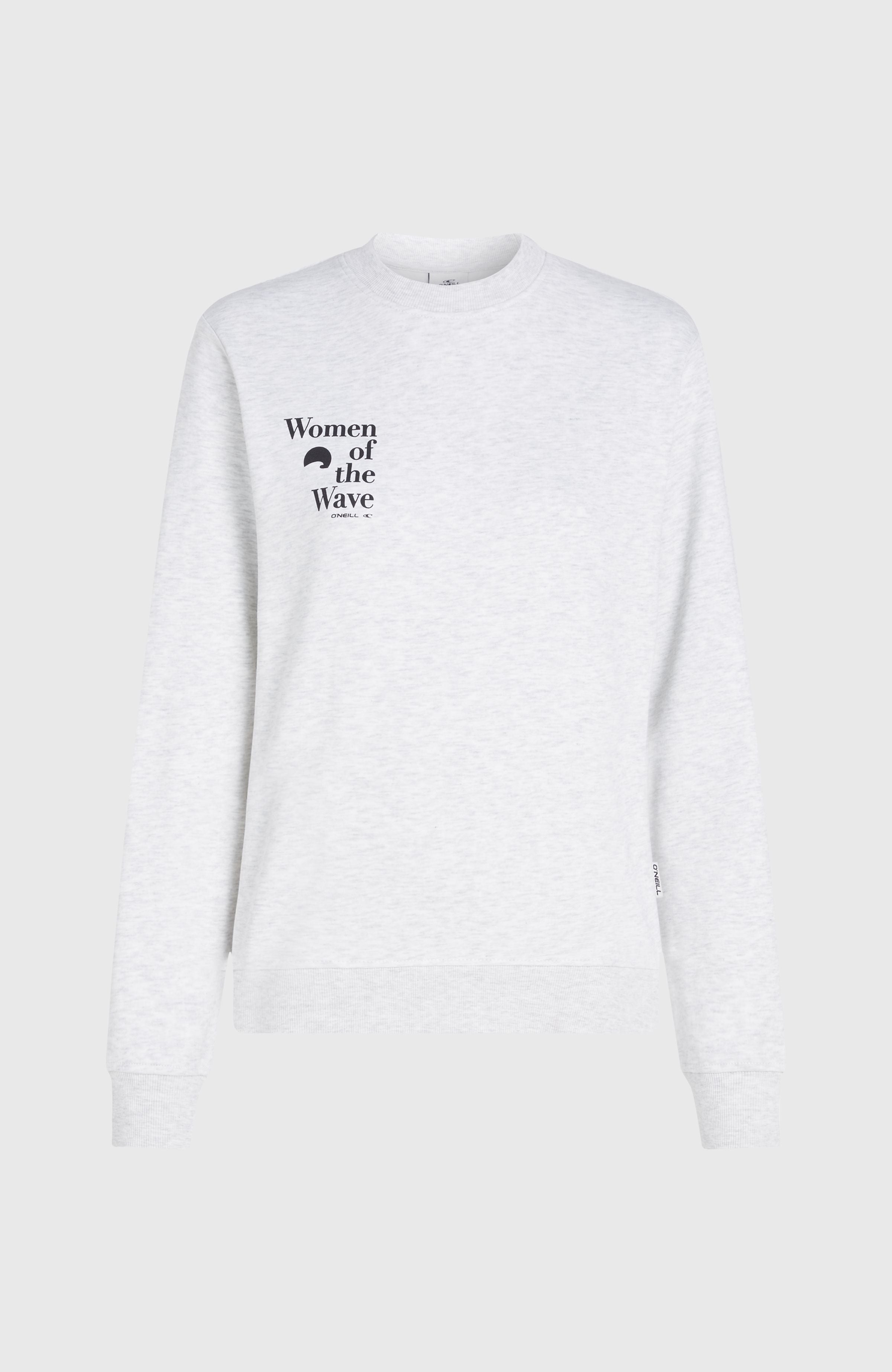 Women of the Wave Crew Sweatshirt White Melange