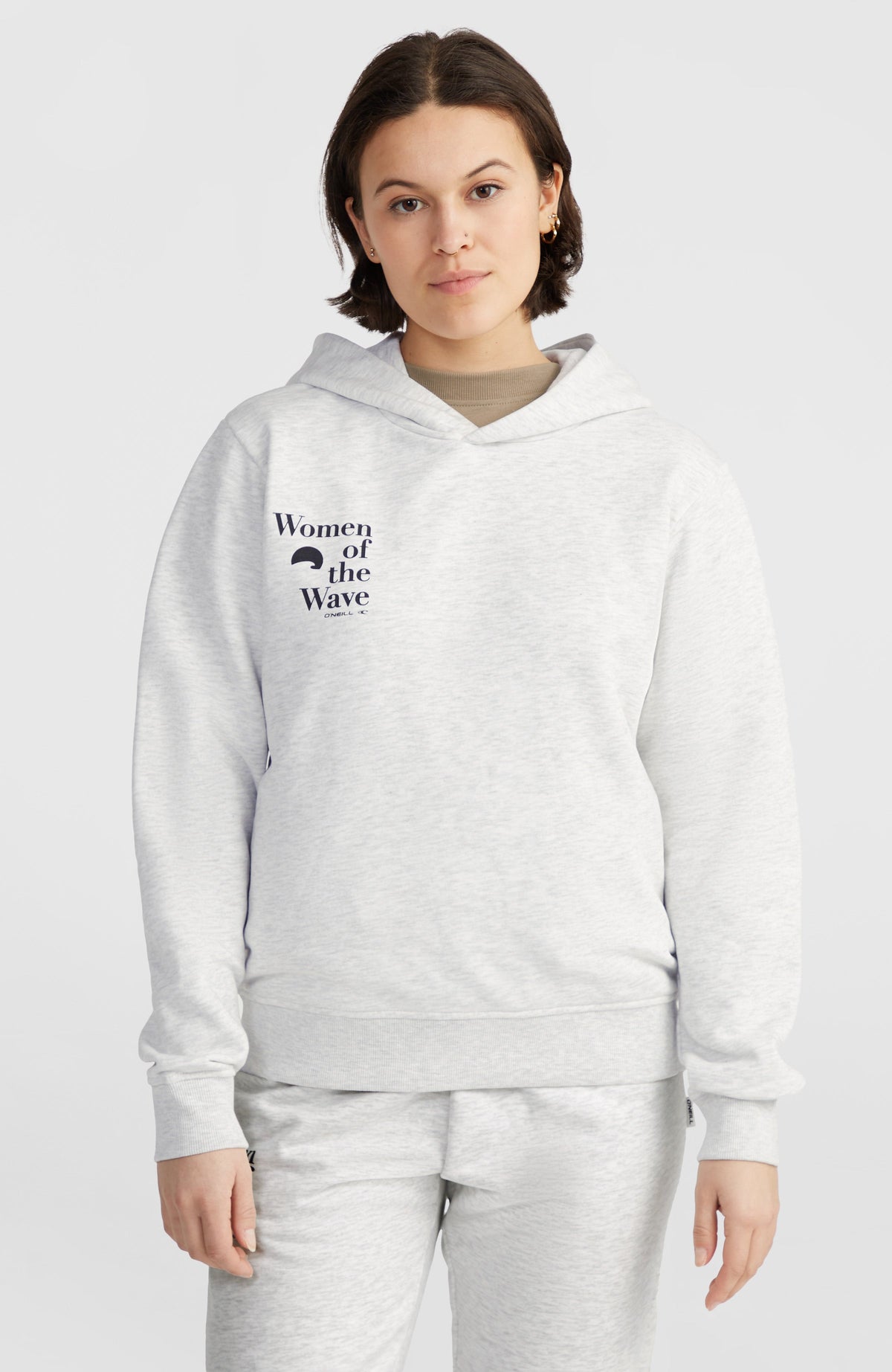 Women of the Wave Hoodie White Melange