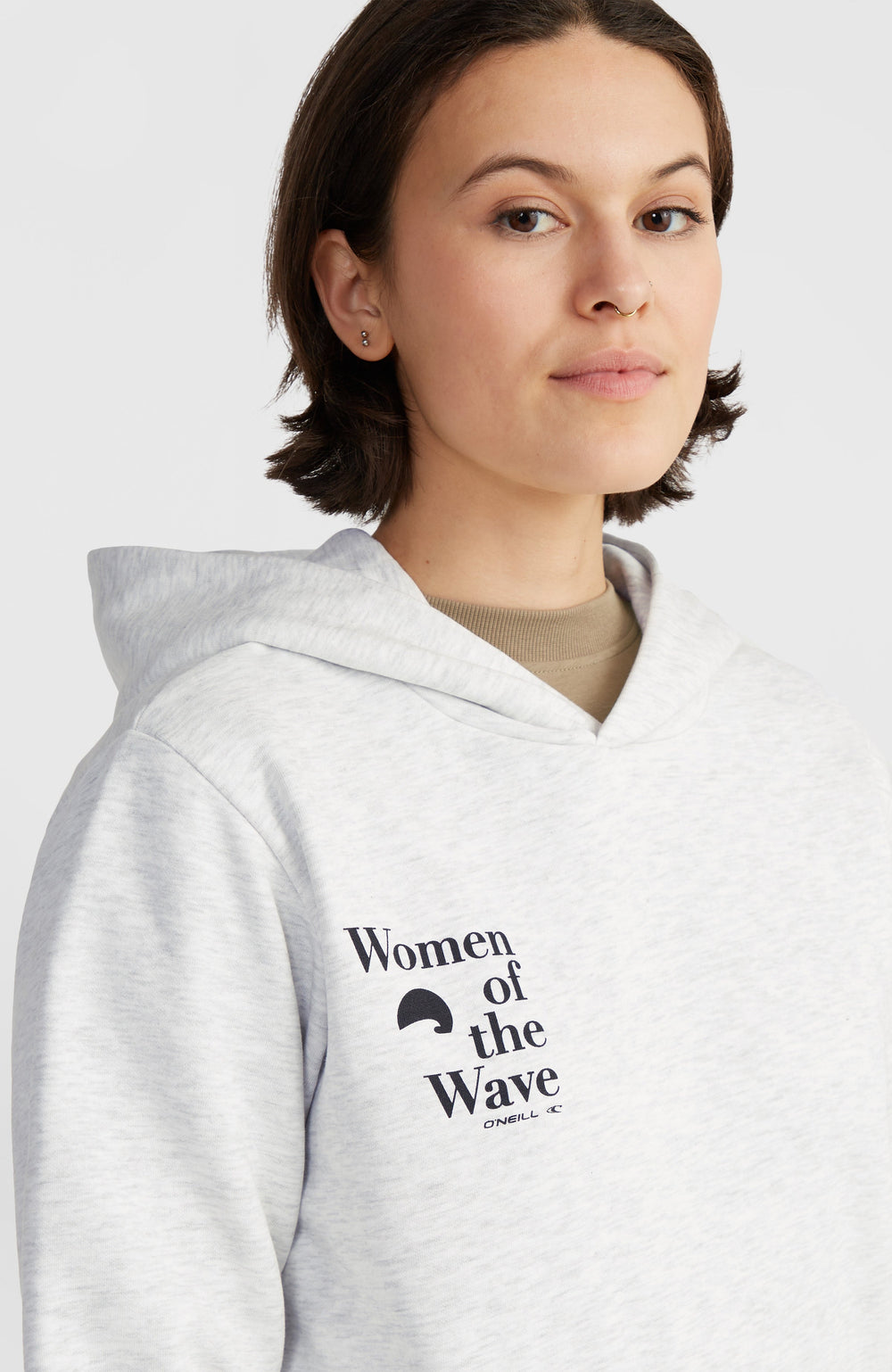 Women of the Wave Hoodie White Melange