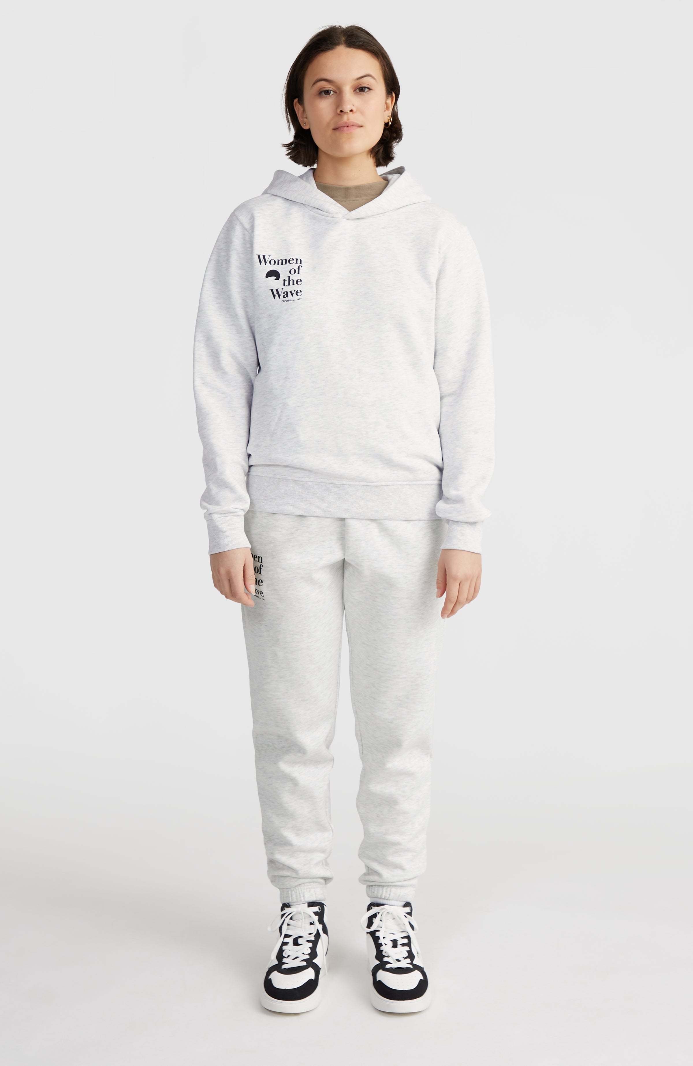 Women of the Wave Hoodie White Melange