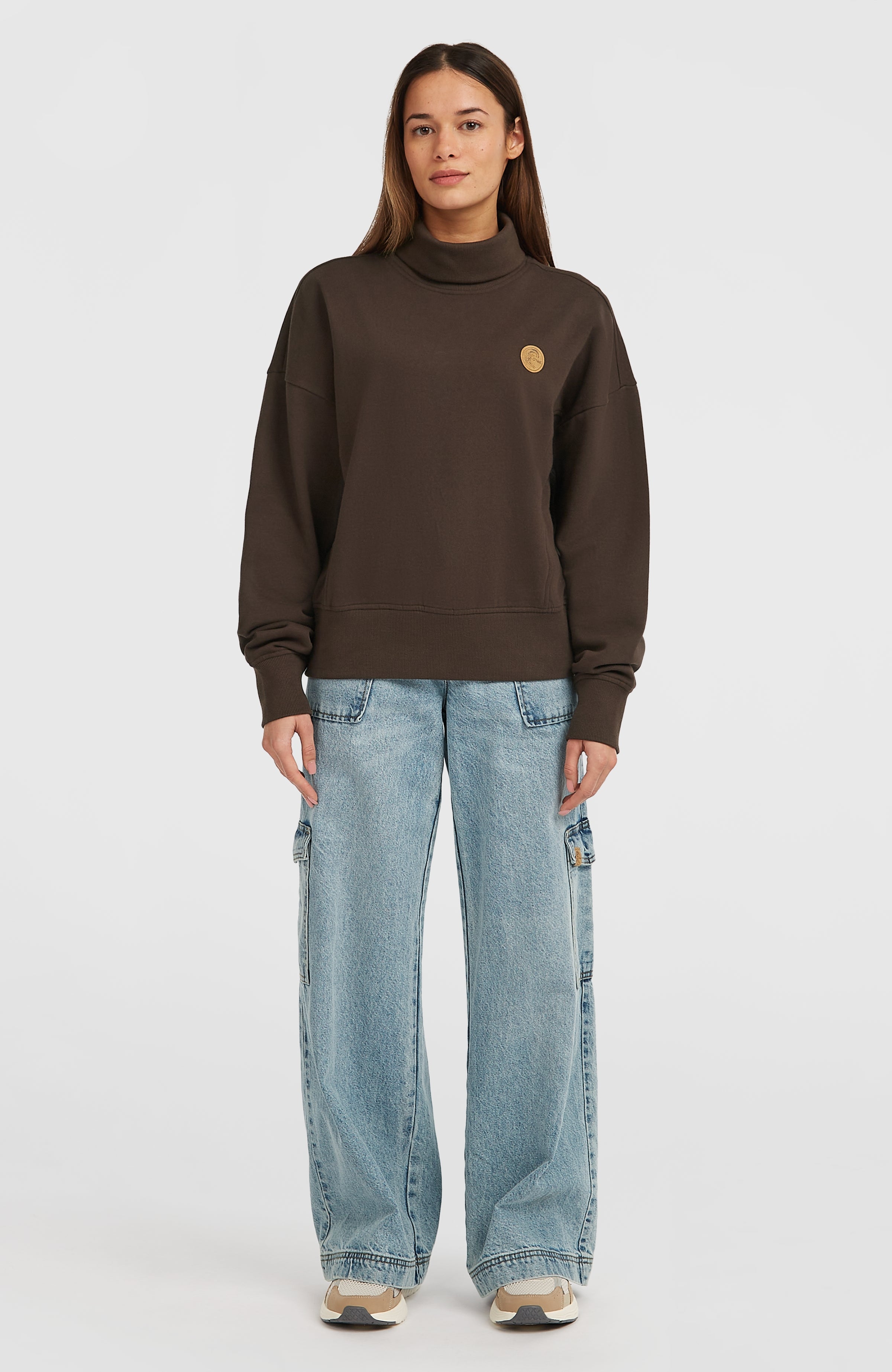 O'Riginals High-Neck Crew Sweatshirt Coffee Bean