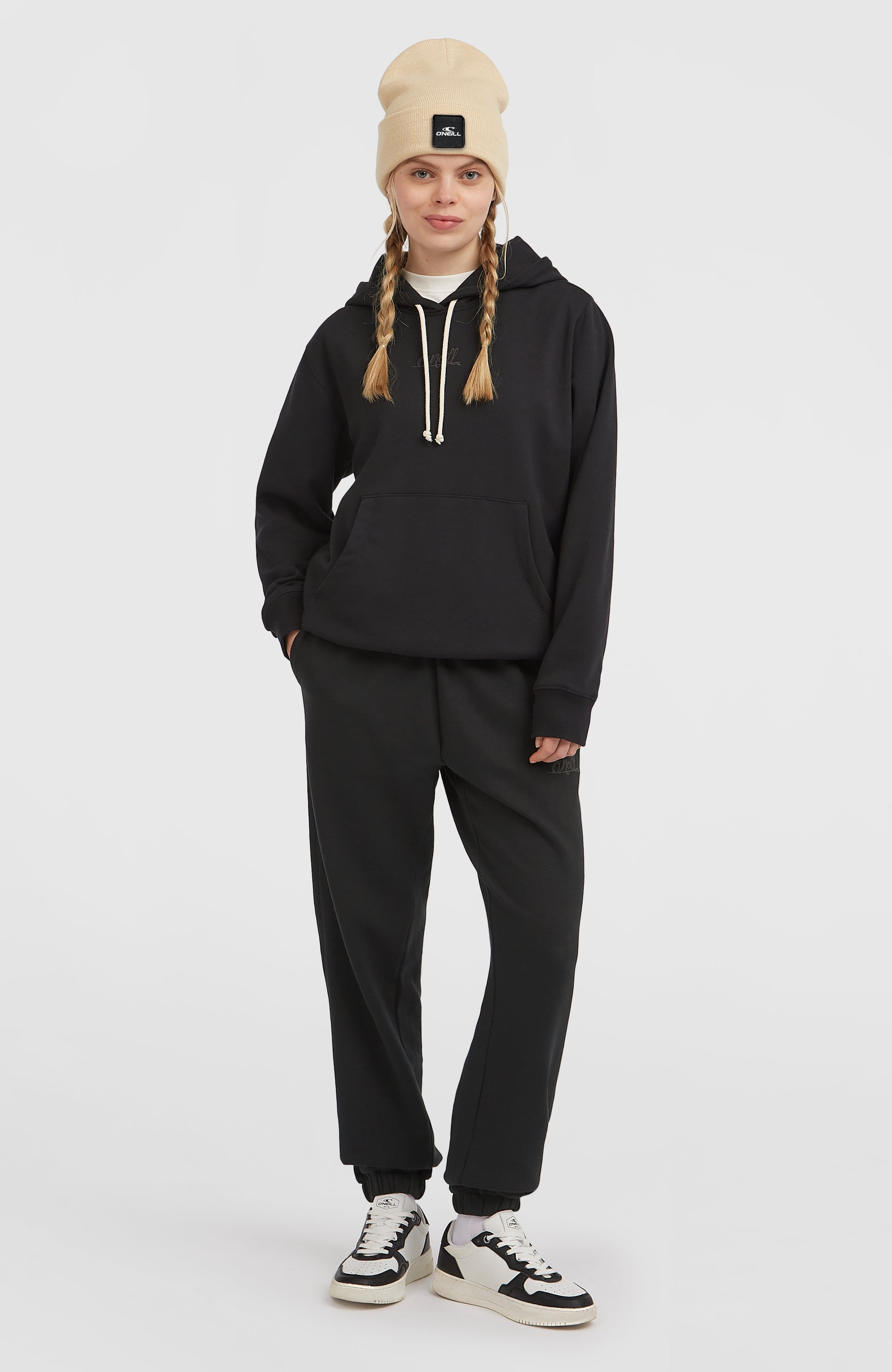 Essentials Script Hoodie Black Out
