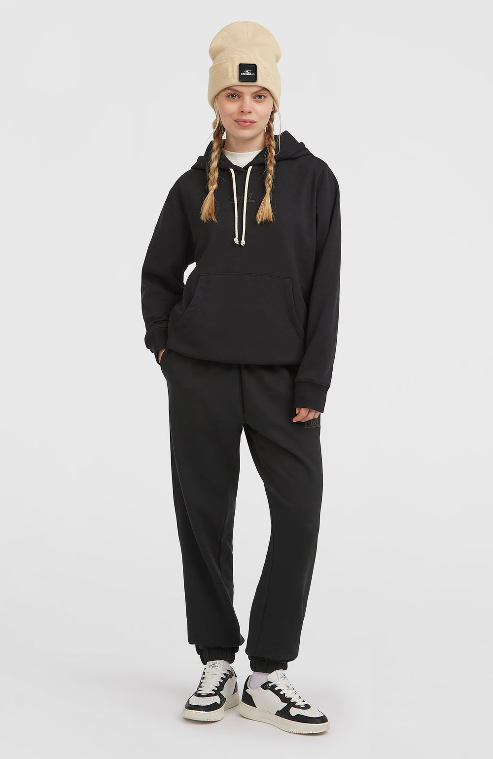 Essentials Script Hoodie Black Out