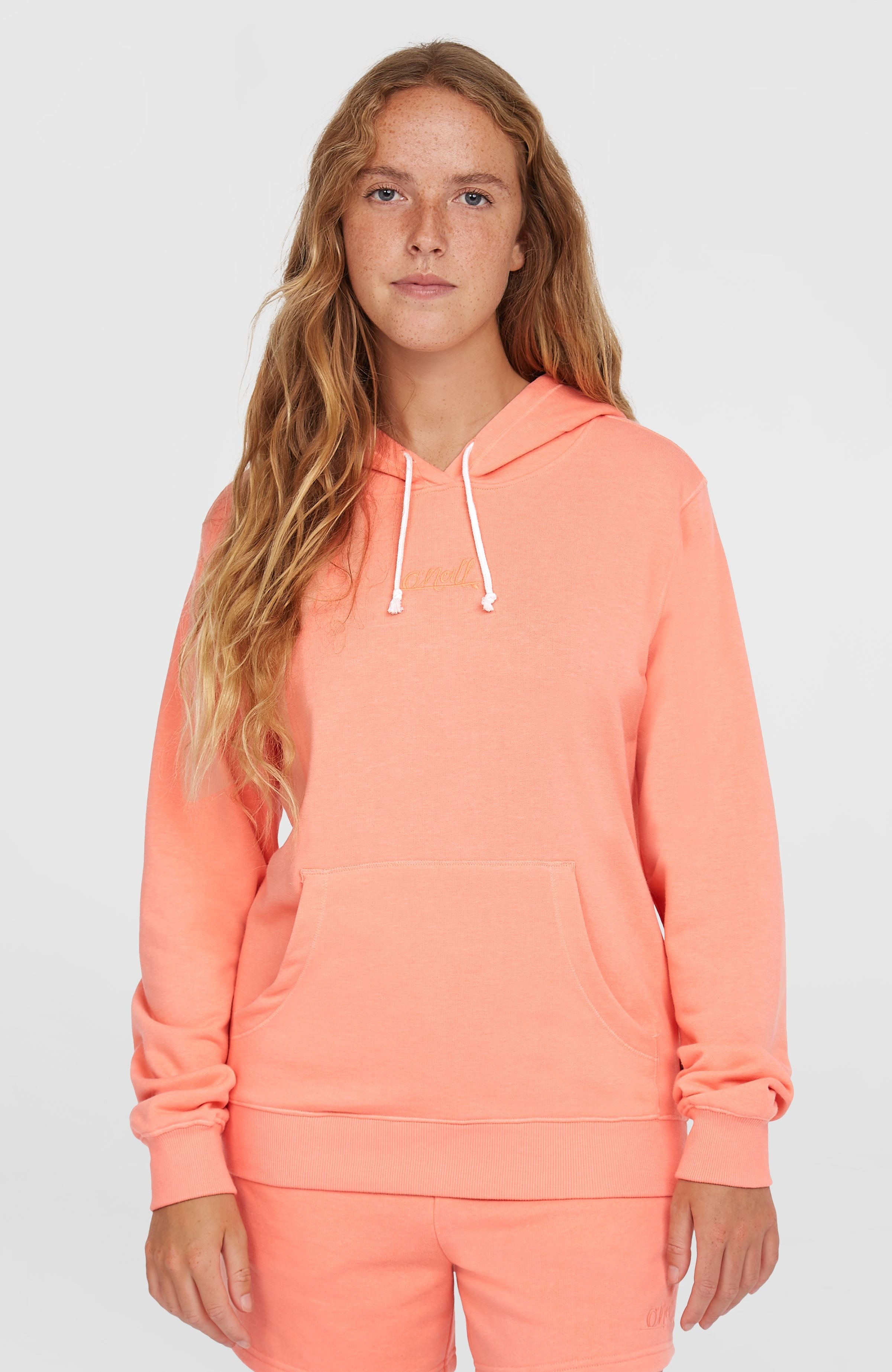 Essentials O'Neill Script Hoodie Coral Pink