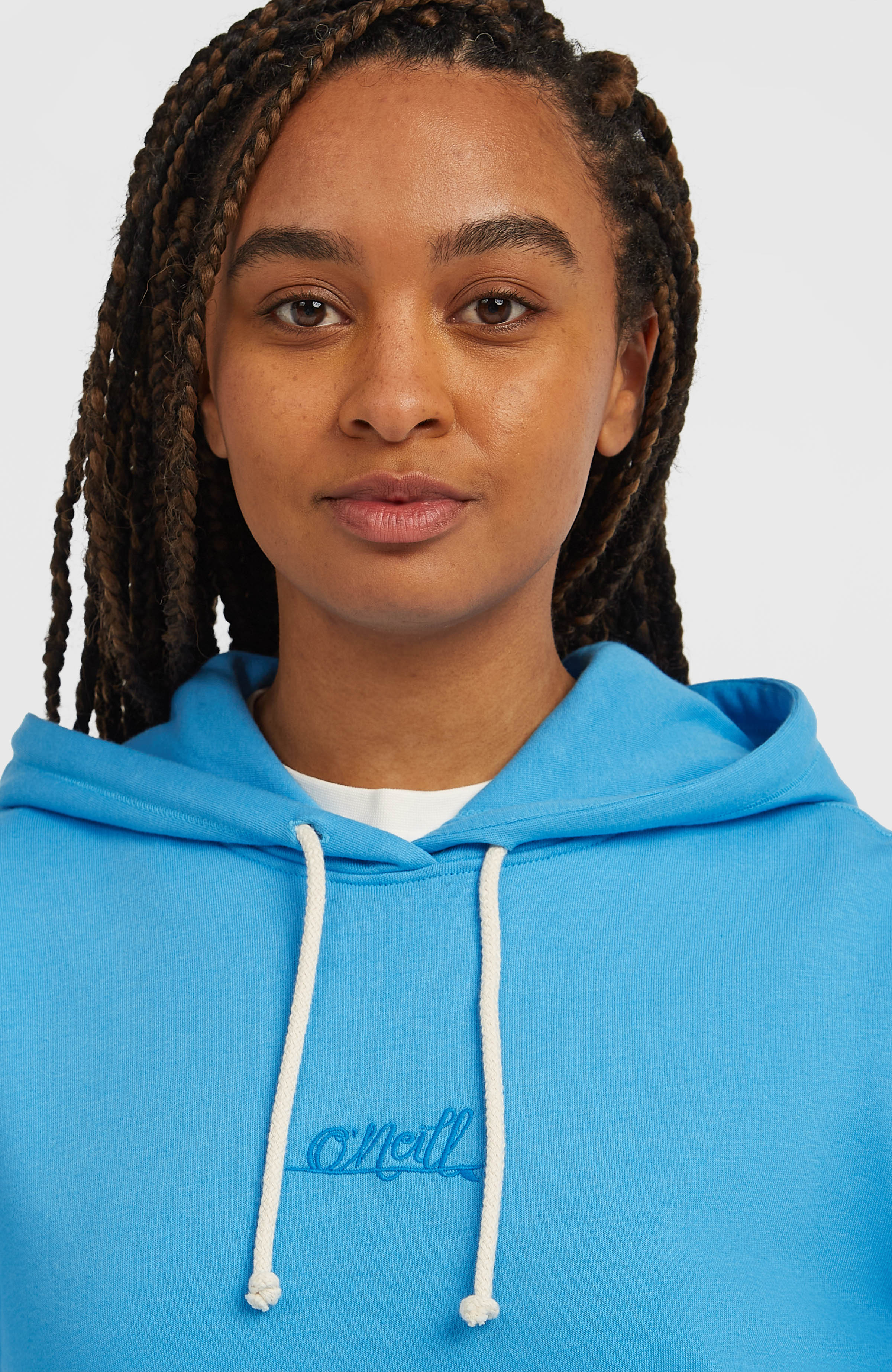 Essentials Script Hoodie Blue Poppy