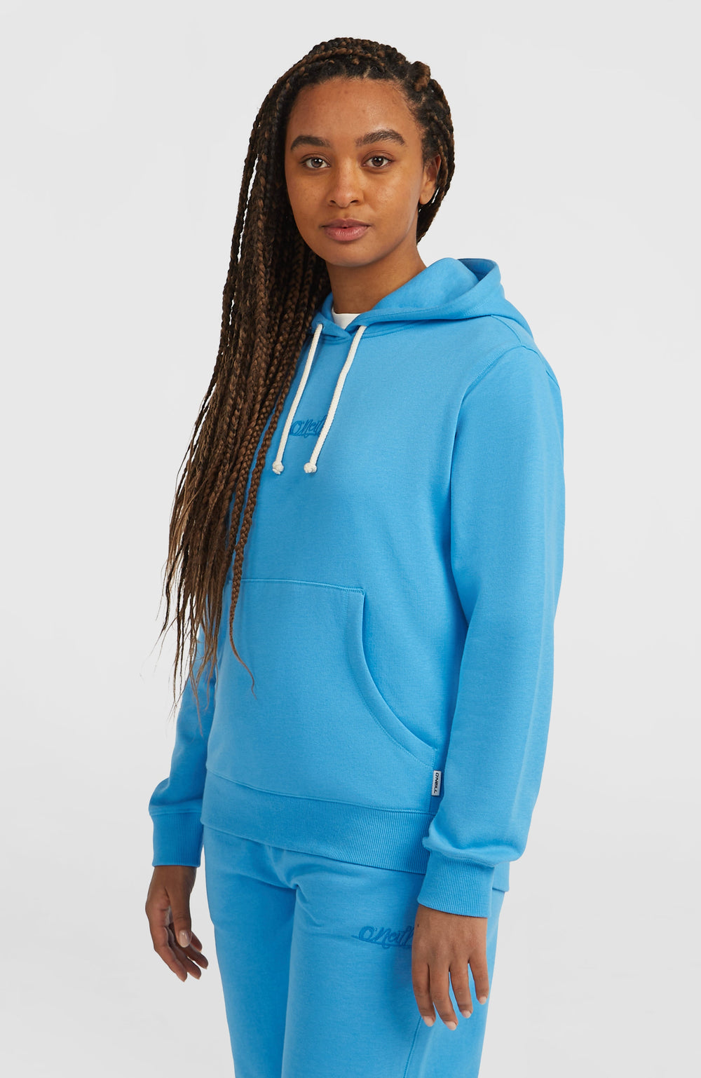 Essentials Script Hoodie Blue Poppy