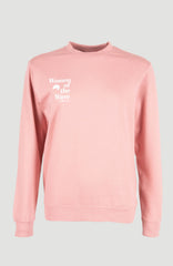 Women of the Wave Crew Sweatshirt Genuine Pink