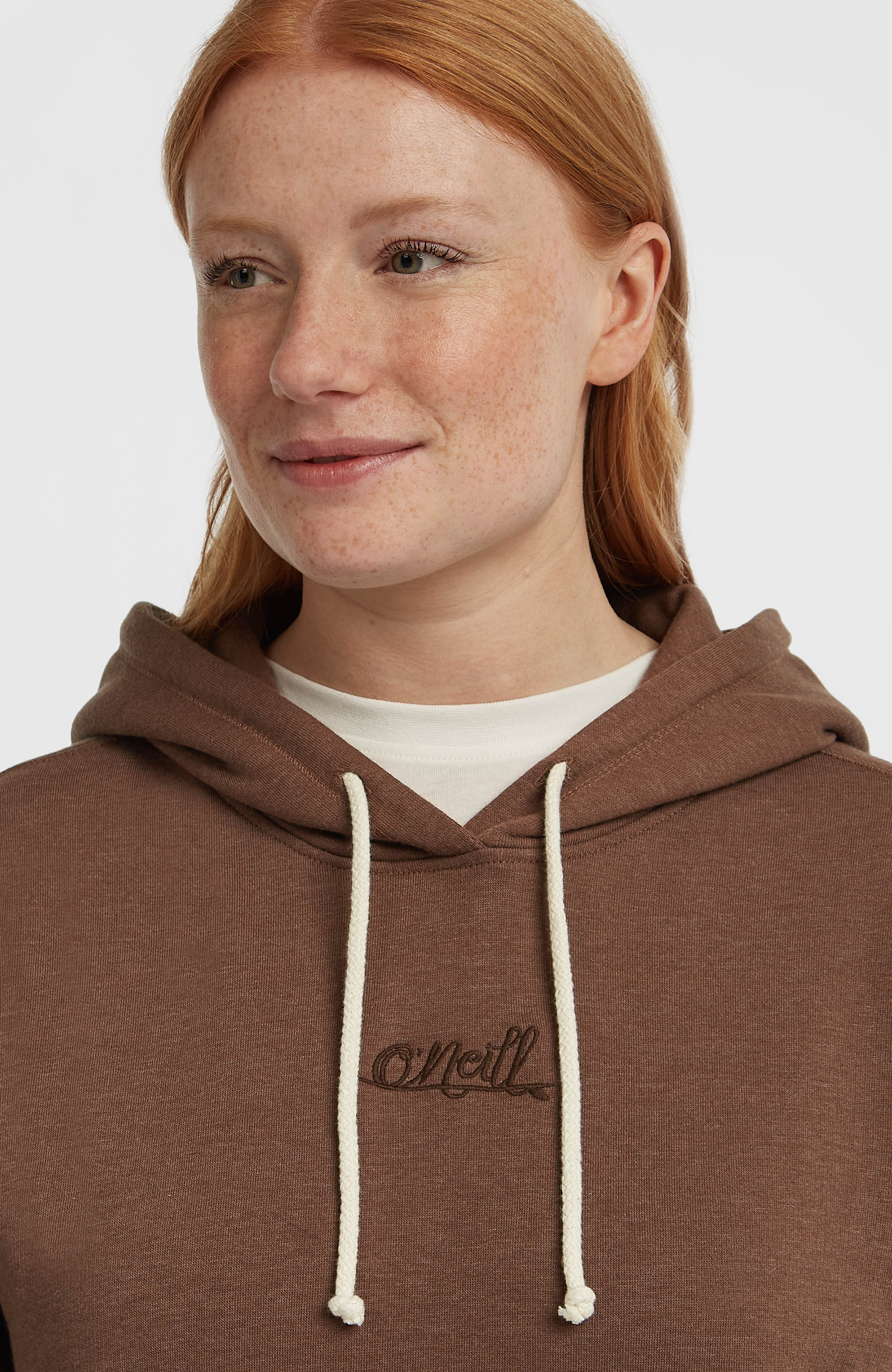 Essentials Script Hoodie Hazel Spice