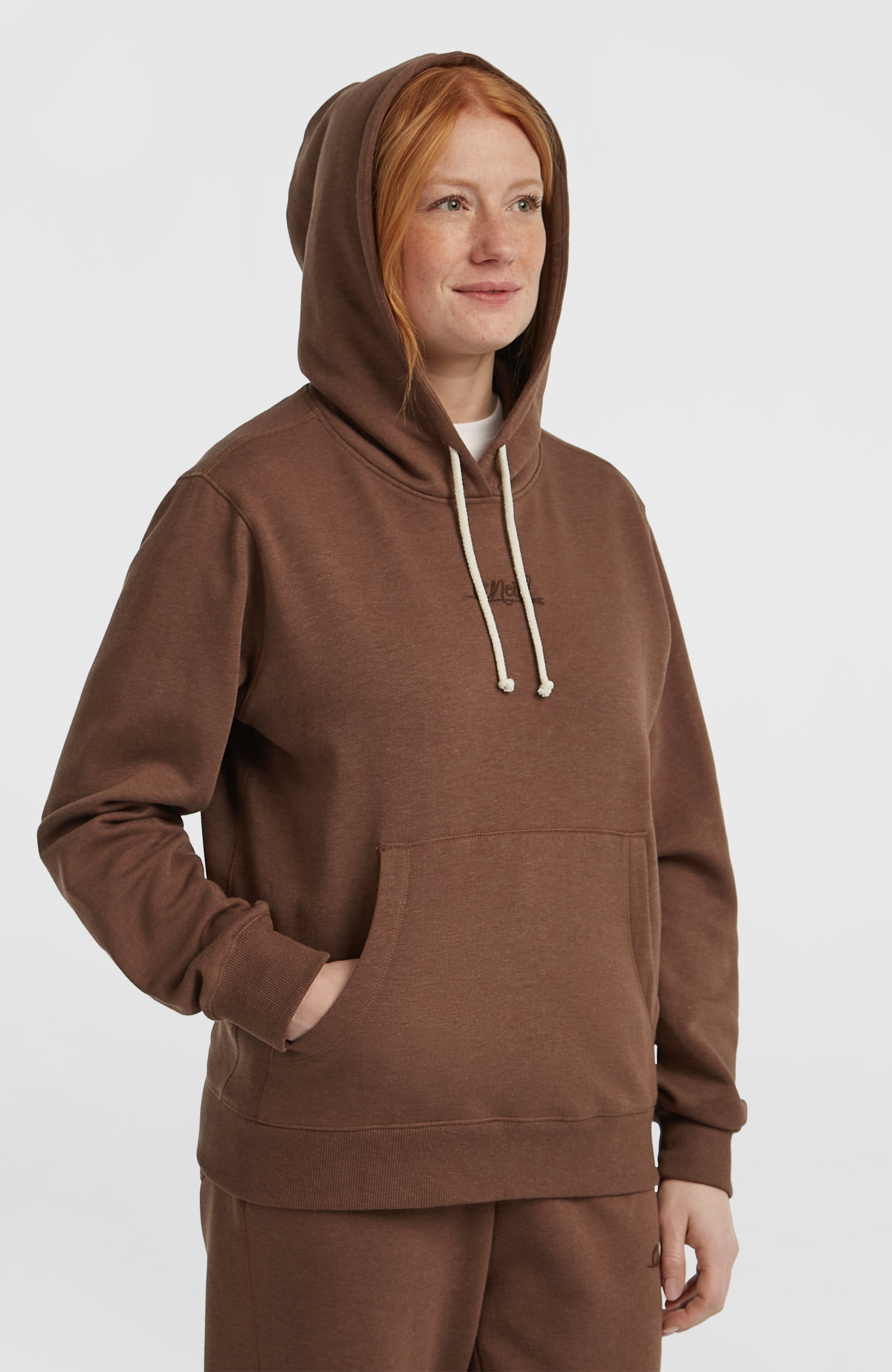 Essentials Script Hoodie Hazel Spice