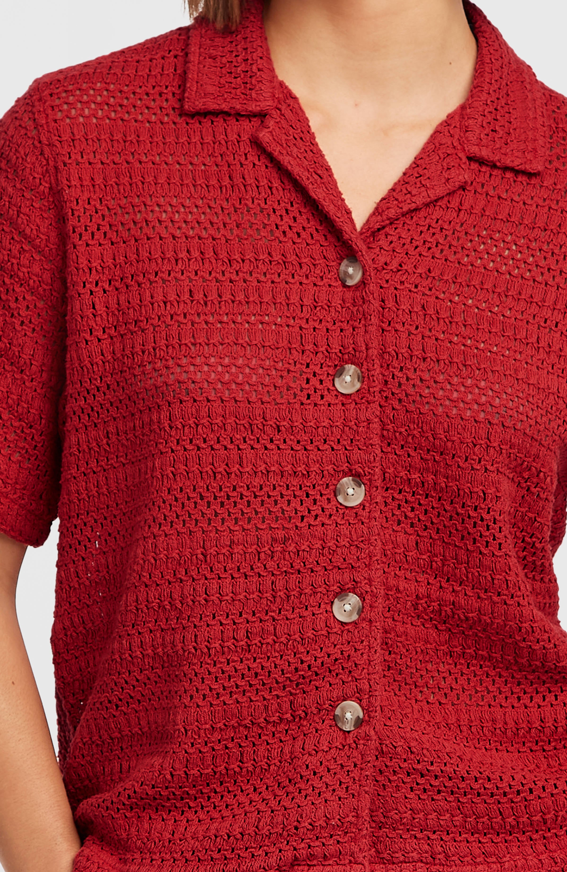 O'Riginals Crochet Shirt Midnight Poppy