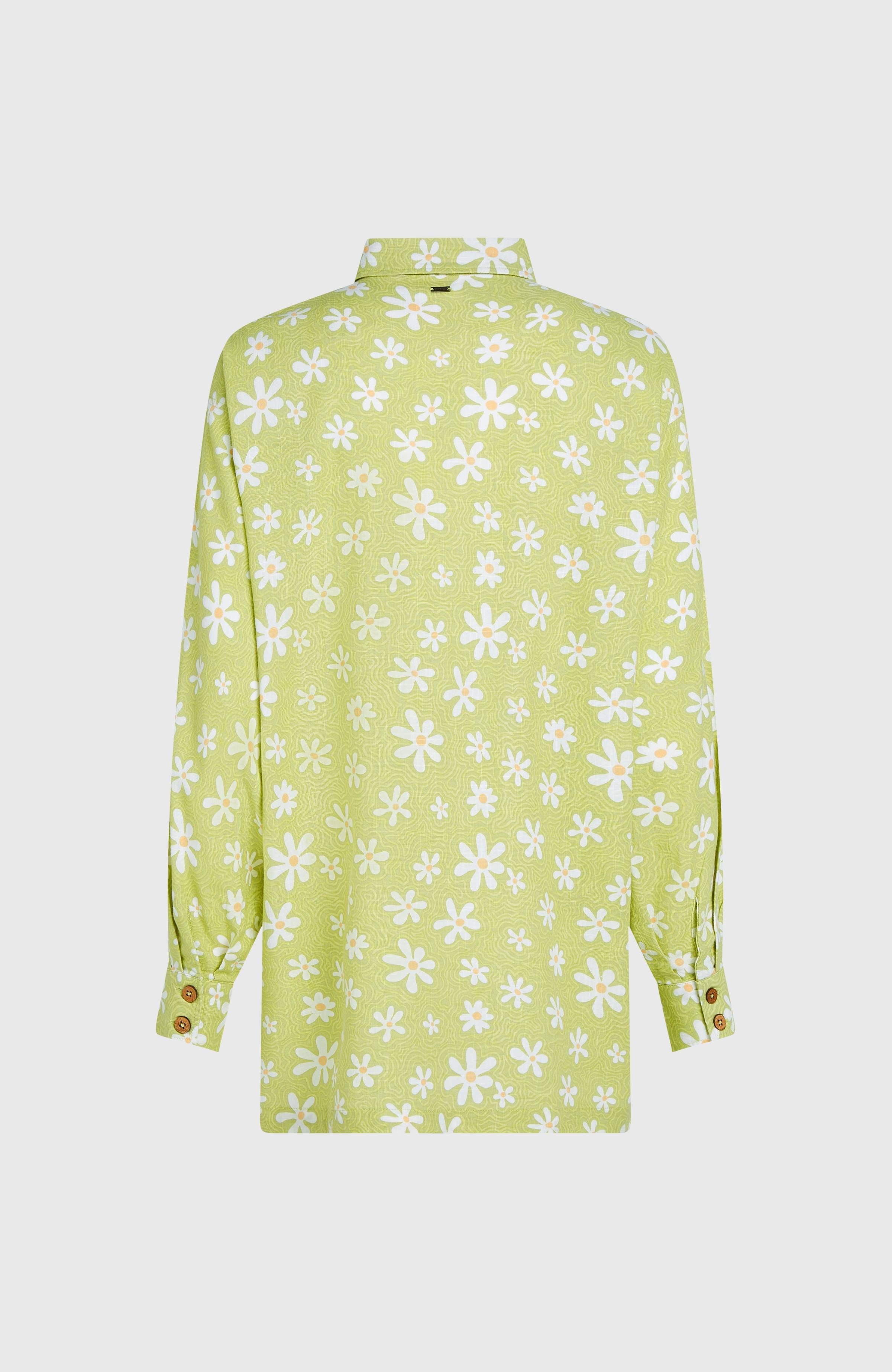 Beach Vintage Long Shirt Green Daisyline