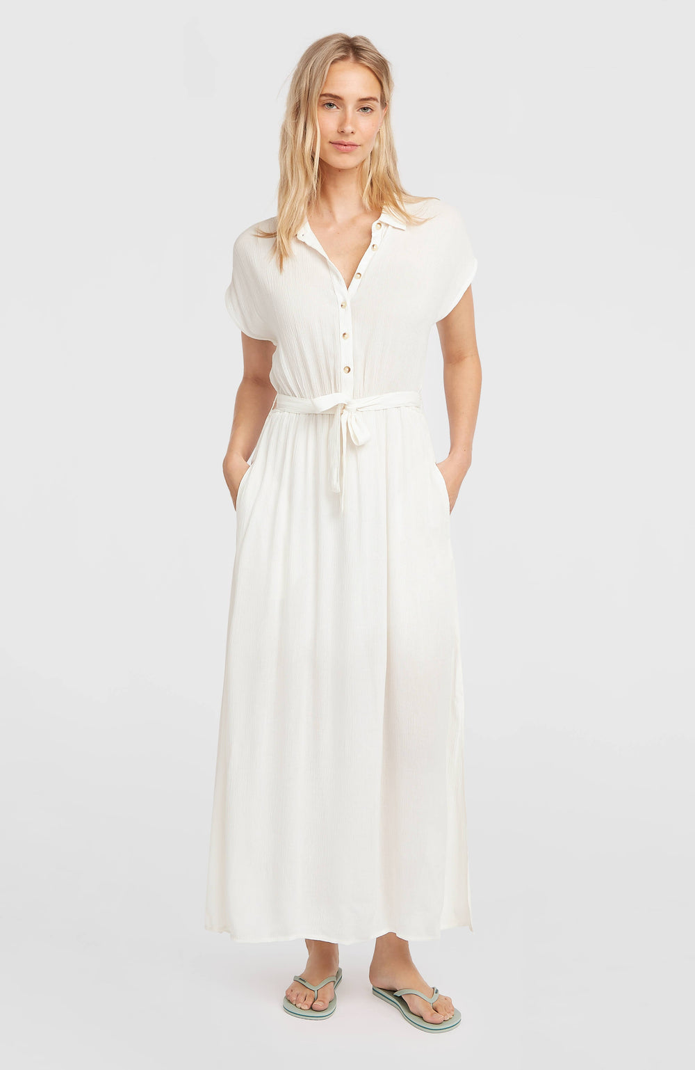 Lori Maxi Shirt Dress Snow White