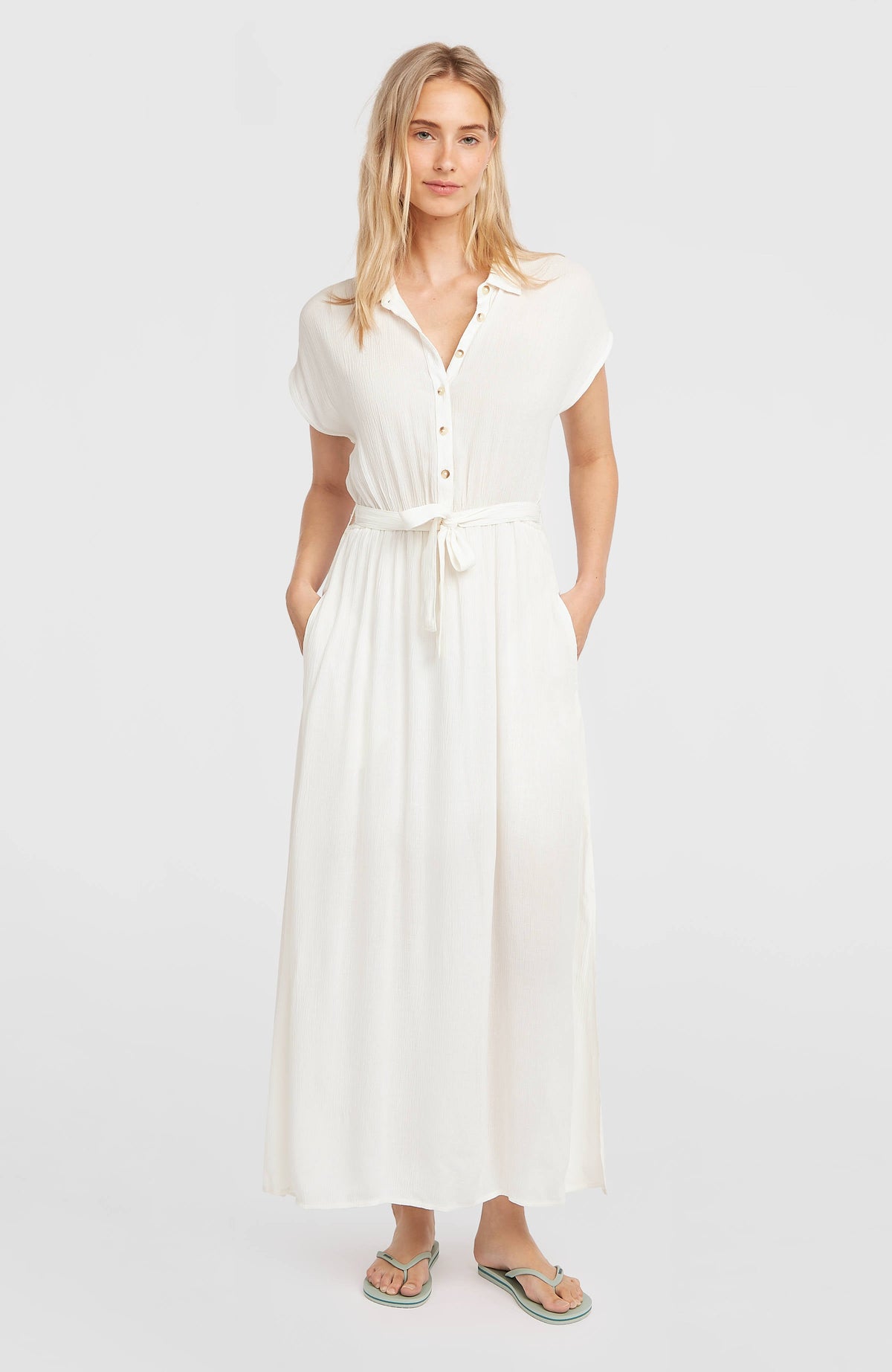 Lori Maxi Shirt Dress Snow White