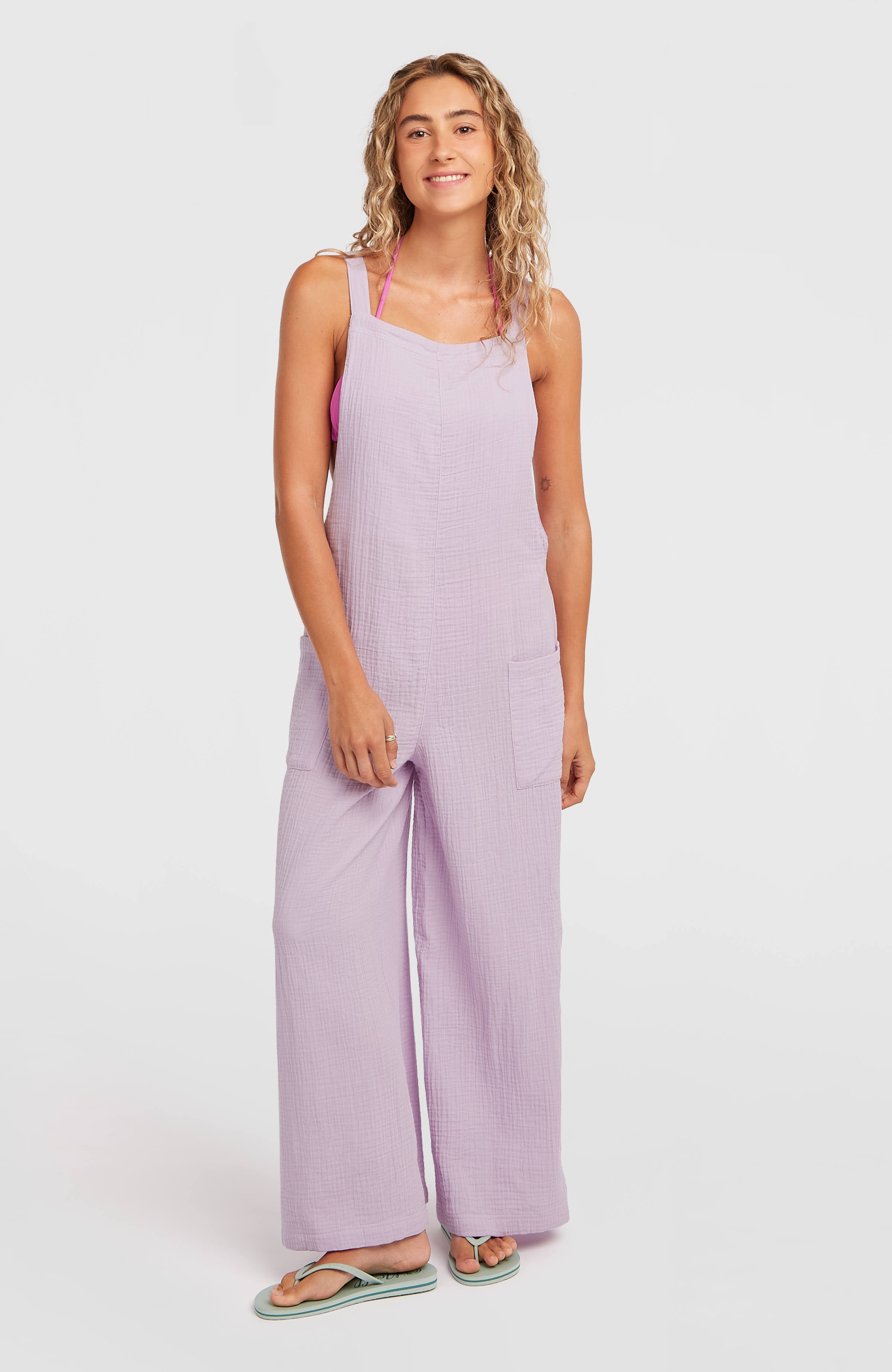 Brenda Structured Dungaree Pale Lavender