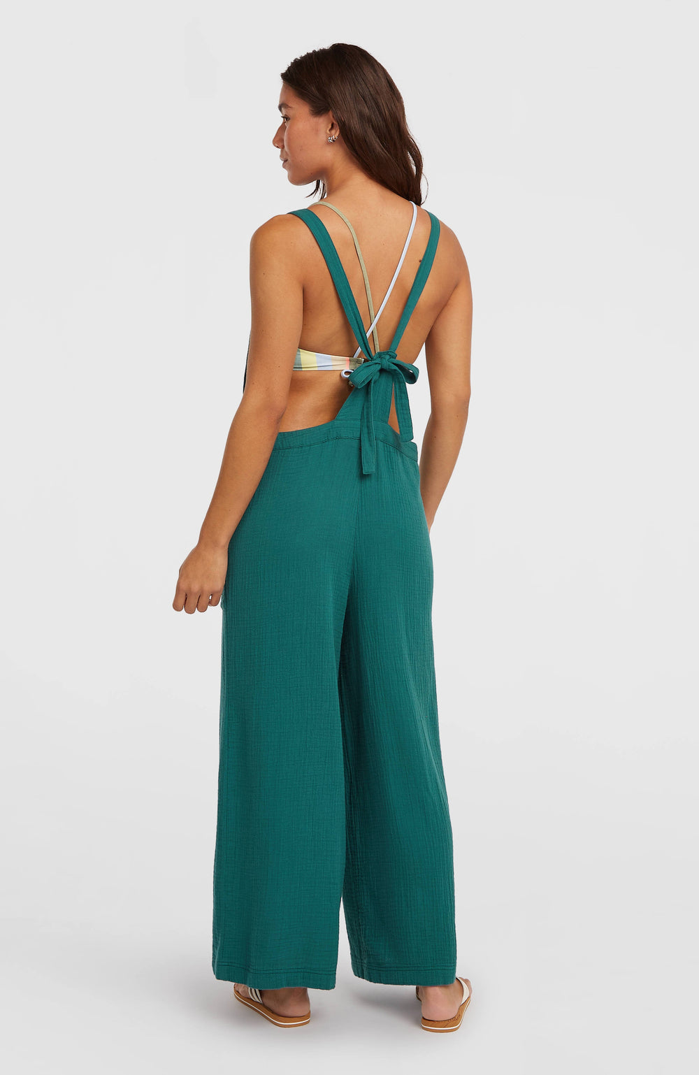 Brenda Structured Dungaree Botanical Heat