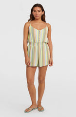 Thin Strap Buttoned Romper Multi Must Haves Stripe