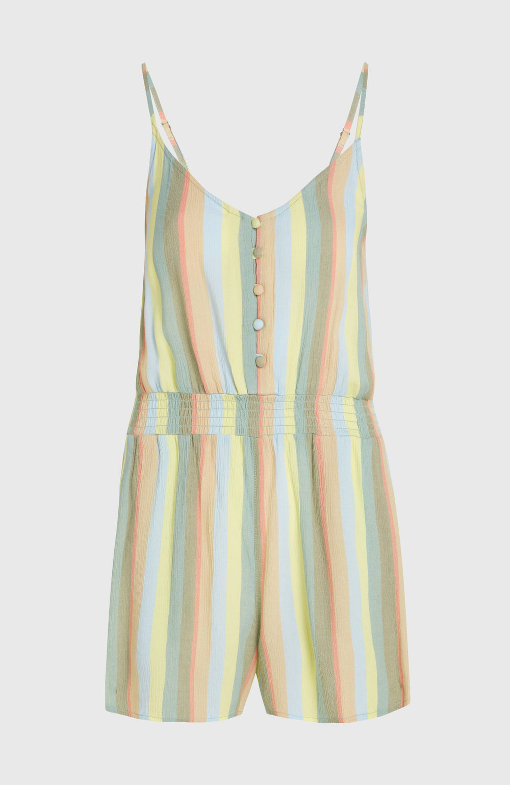Thin Strap Buttoned Romper Multi Must Haves Stripe