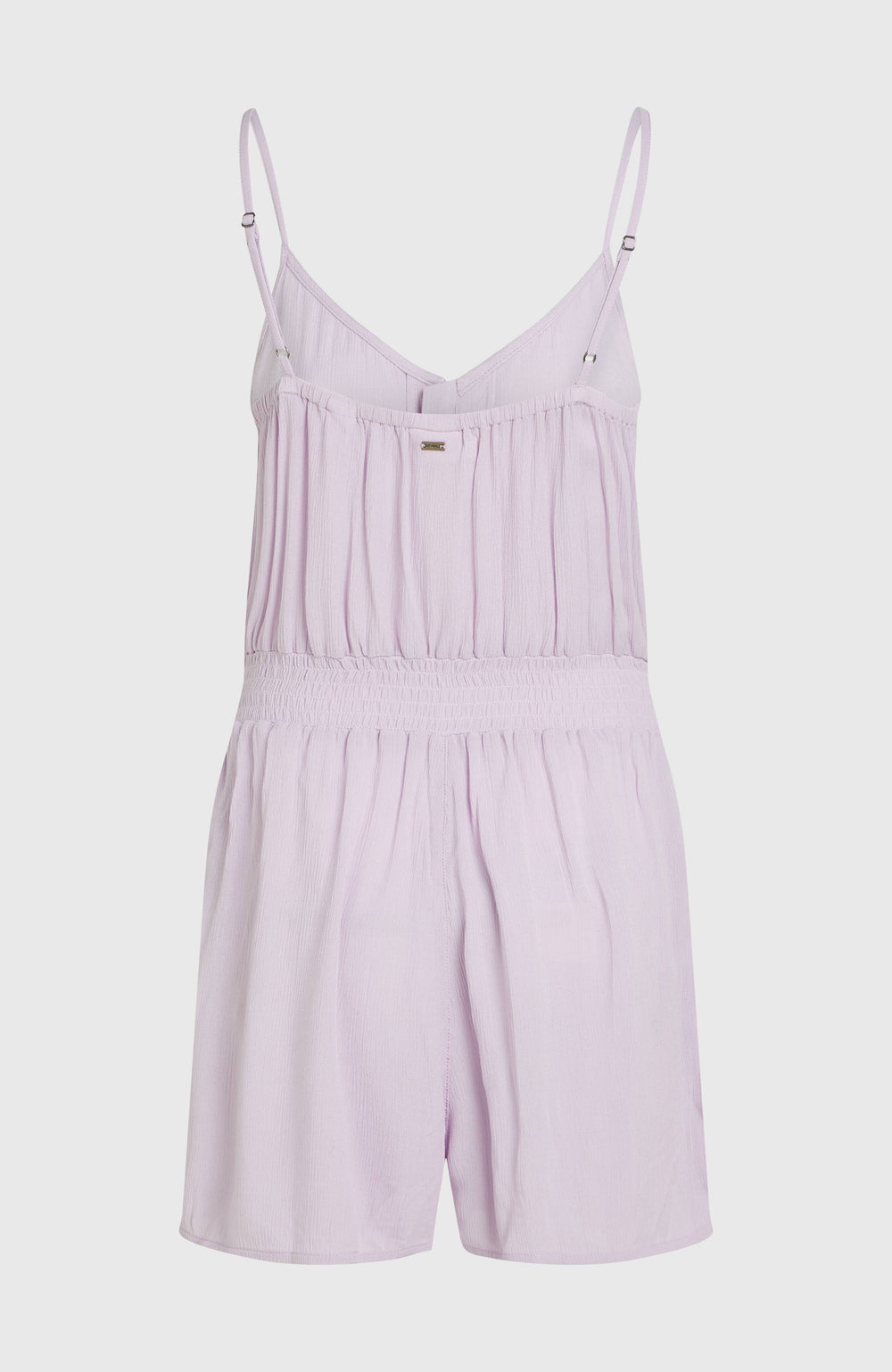 Thin Strap Buttoned Romper Pale Lavender