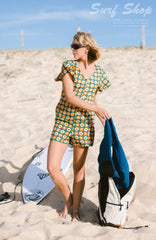 O'Riginals Playsuit Green Retro Flower