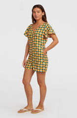 O'Riginals Playsuit Green Retro Flower