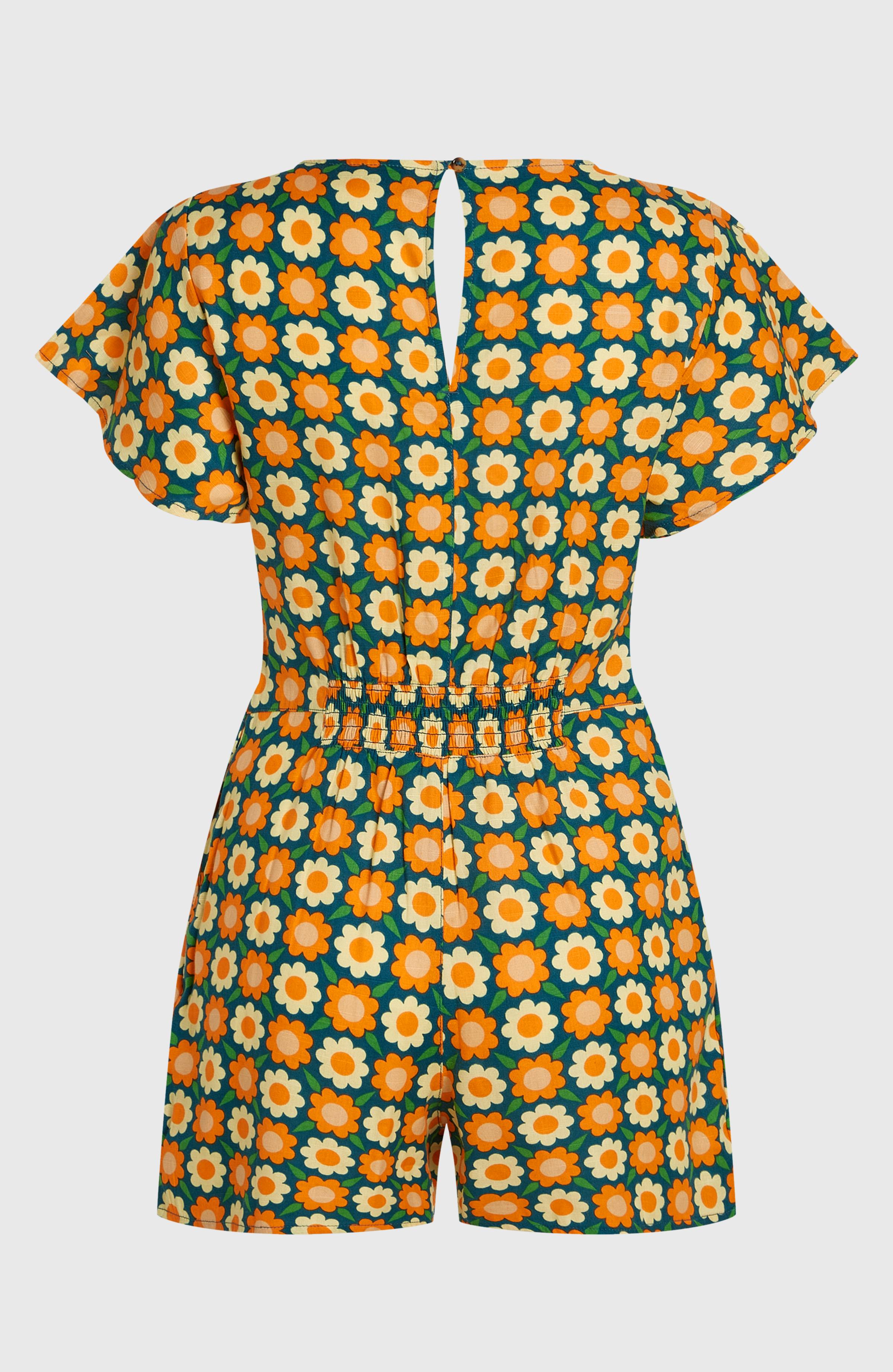 O'Riginals Playsuit Green Retro Flower