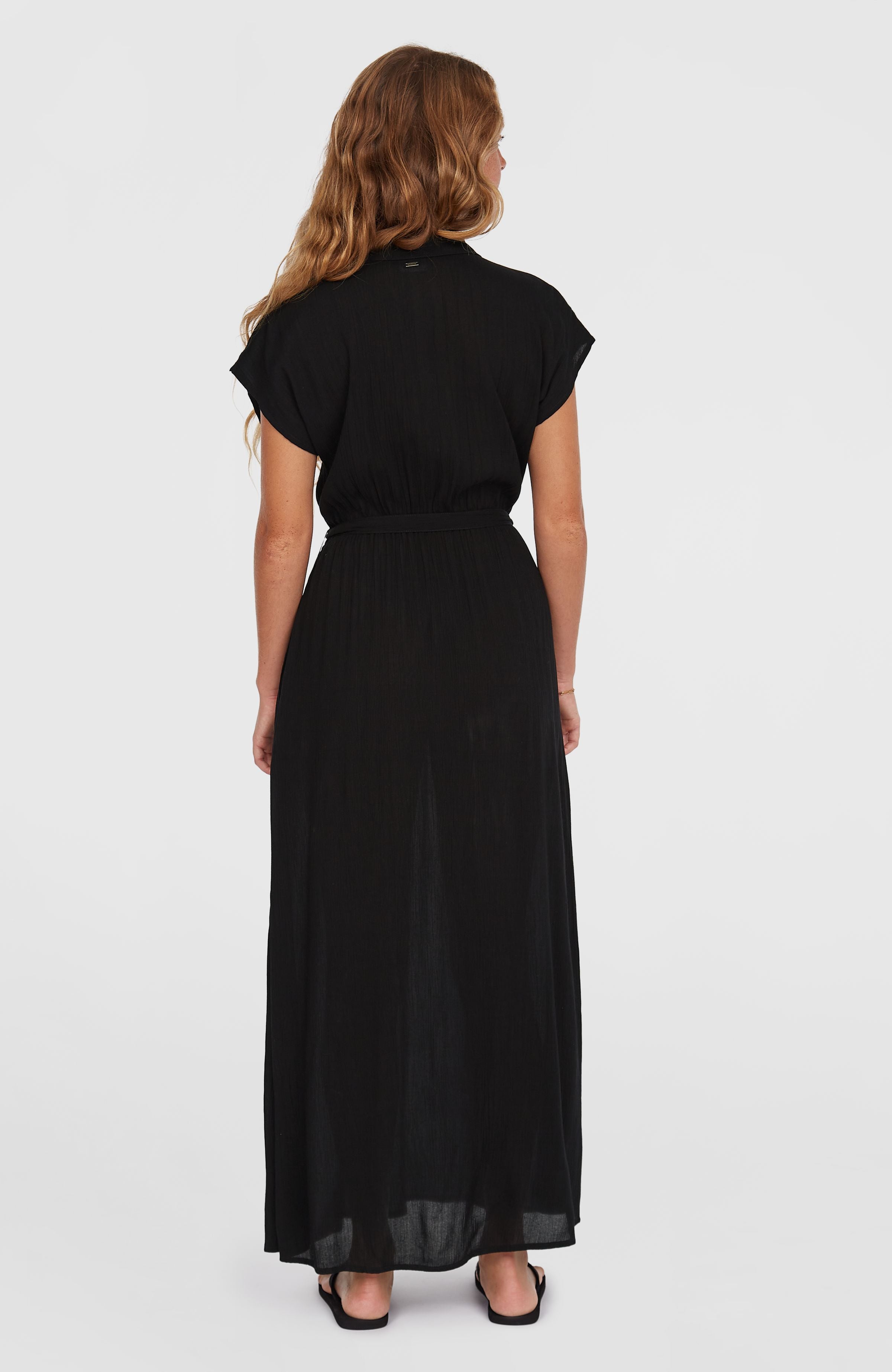 Lori Maxi Shirt Dress Black Out