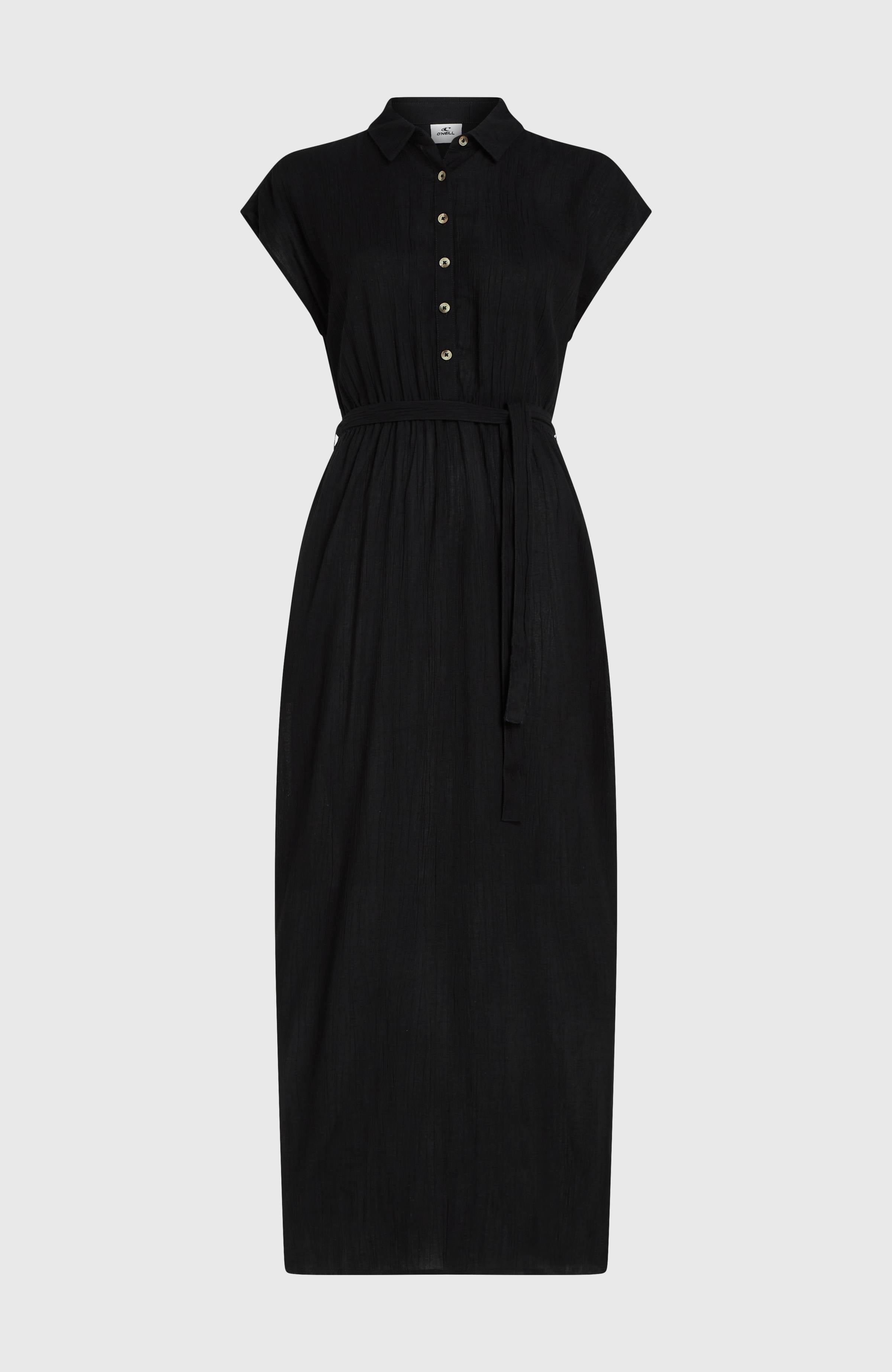 Lori Maxi Shirt Dress Black Out