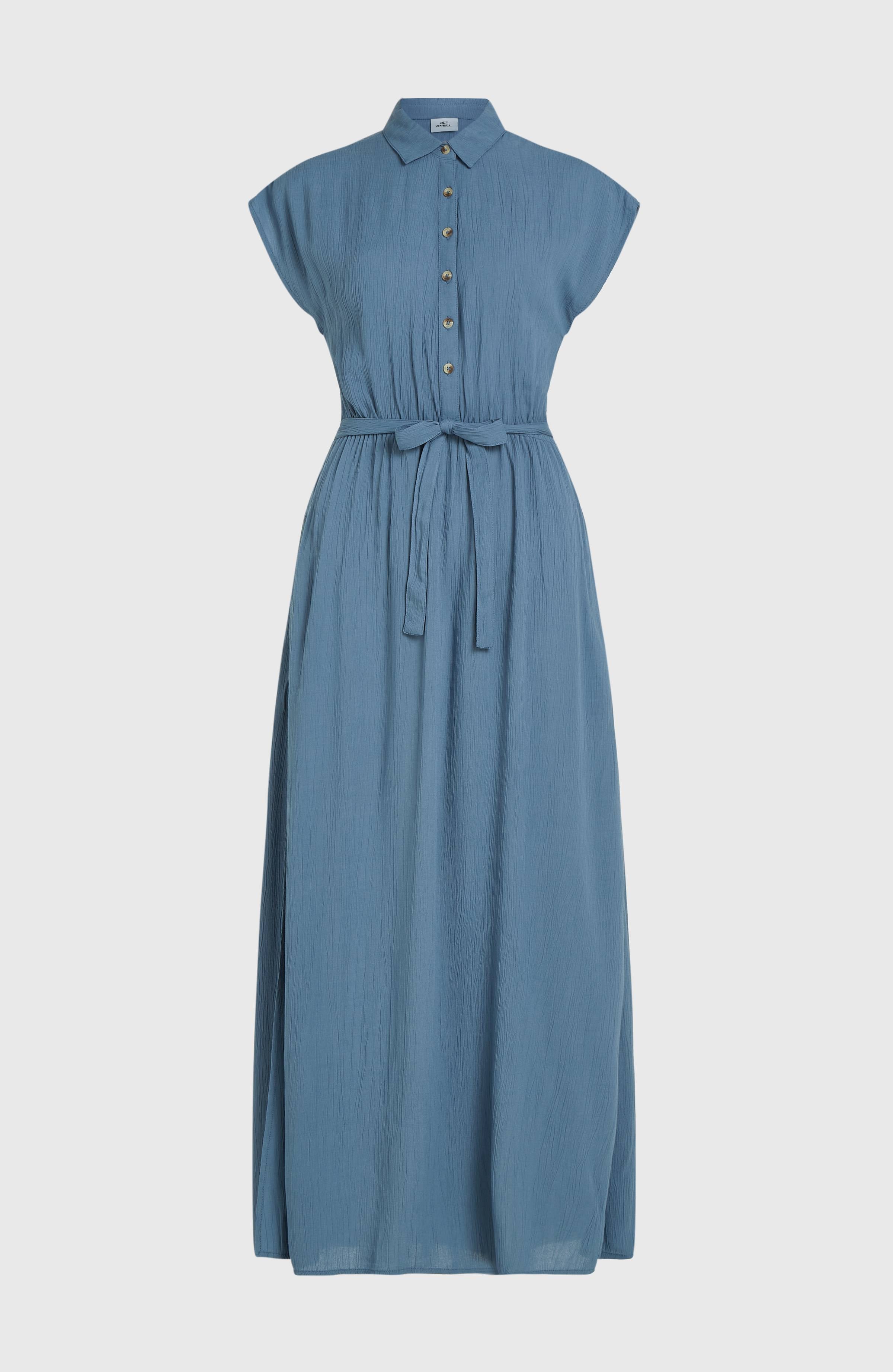 Lori Maxi Shirt Dress Copen Blue
