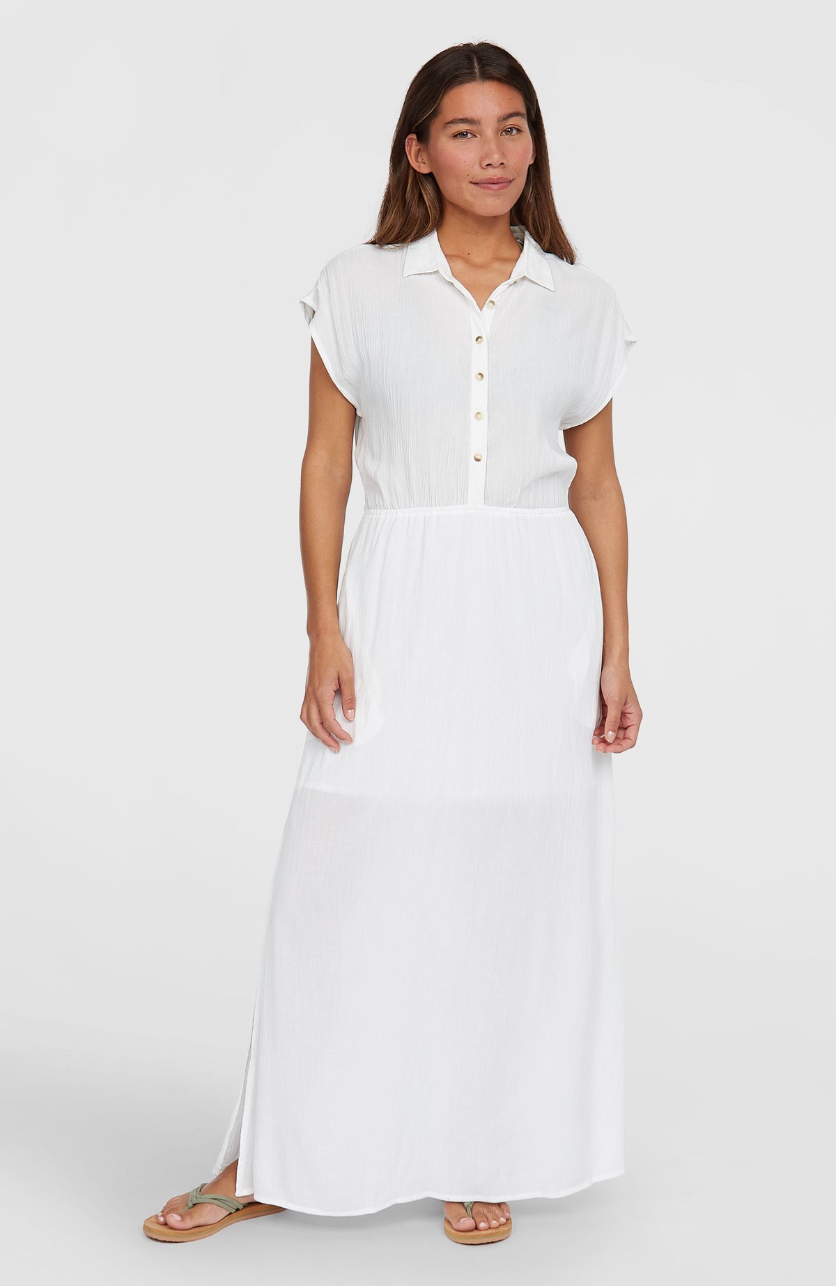 Lori Maxi Shirt Dress Snow White