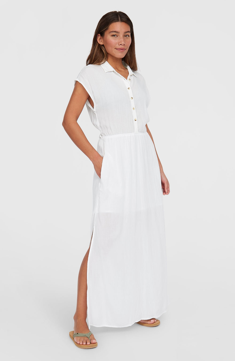 Lori Maxi Shirt Dress Snow White