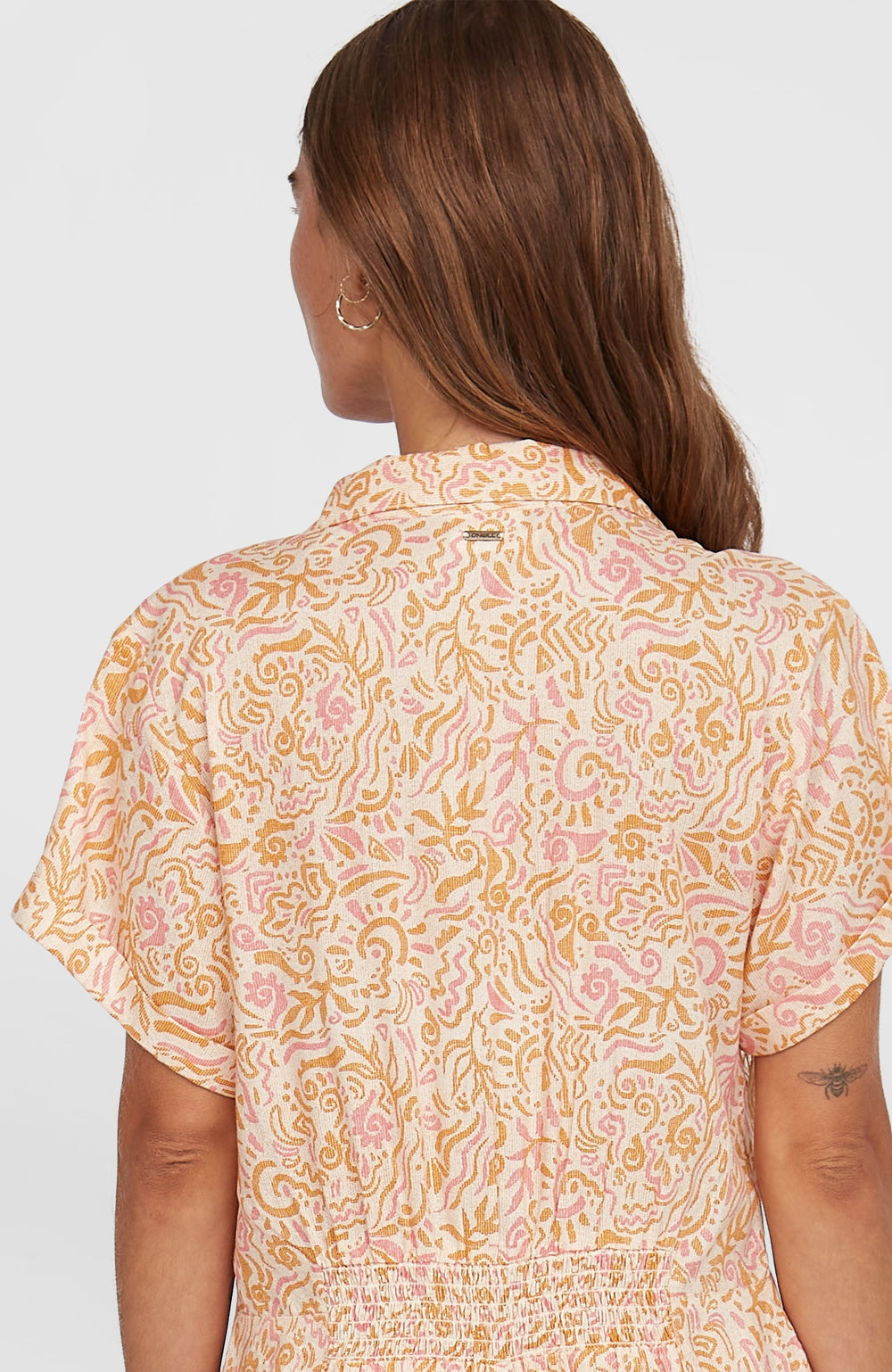 Women of the Wave Romper White Abstract Wave