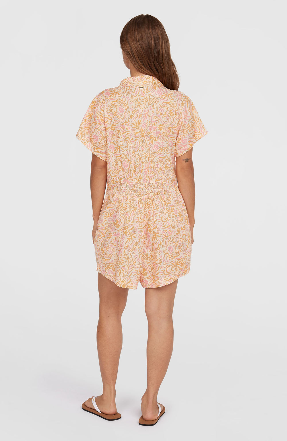 Women of the Wave Romper White Abstract Wave