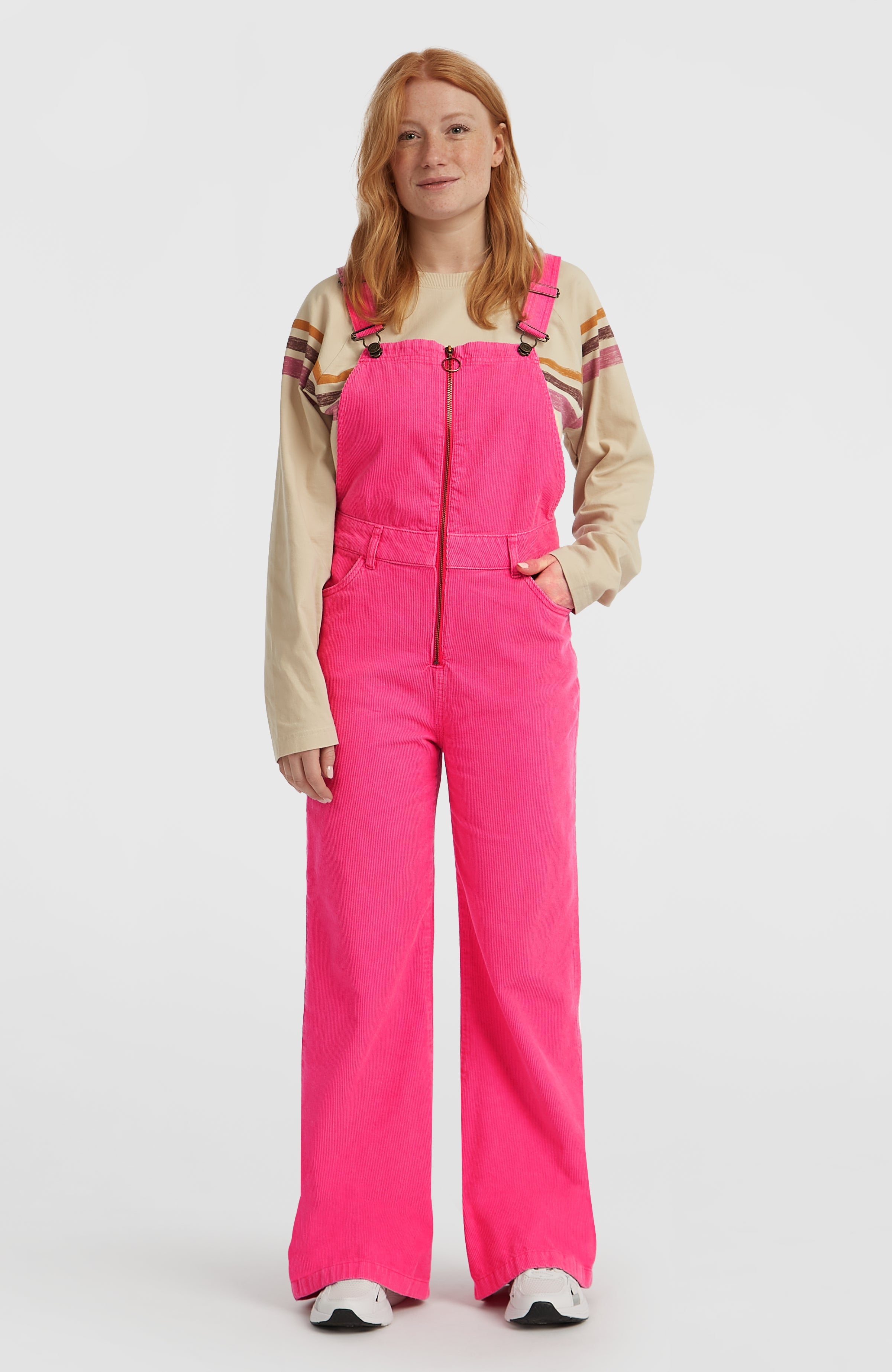 O'Riginals Cord Dungarees Carmine Rose