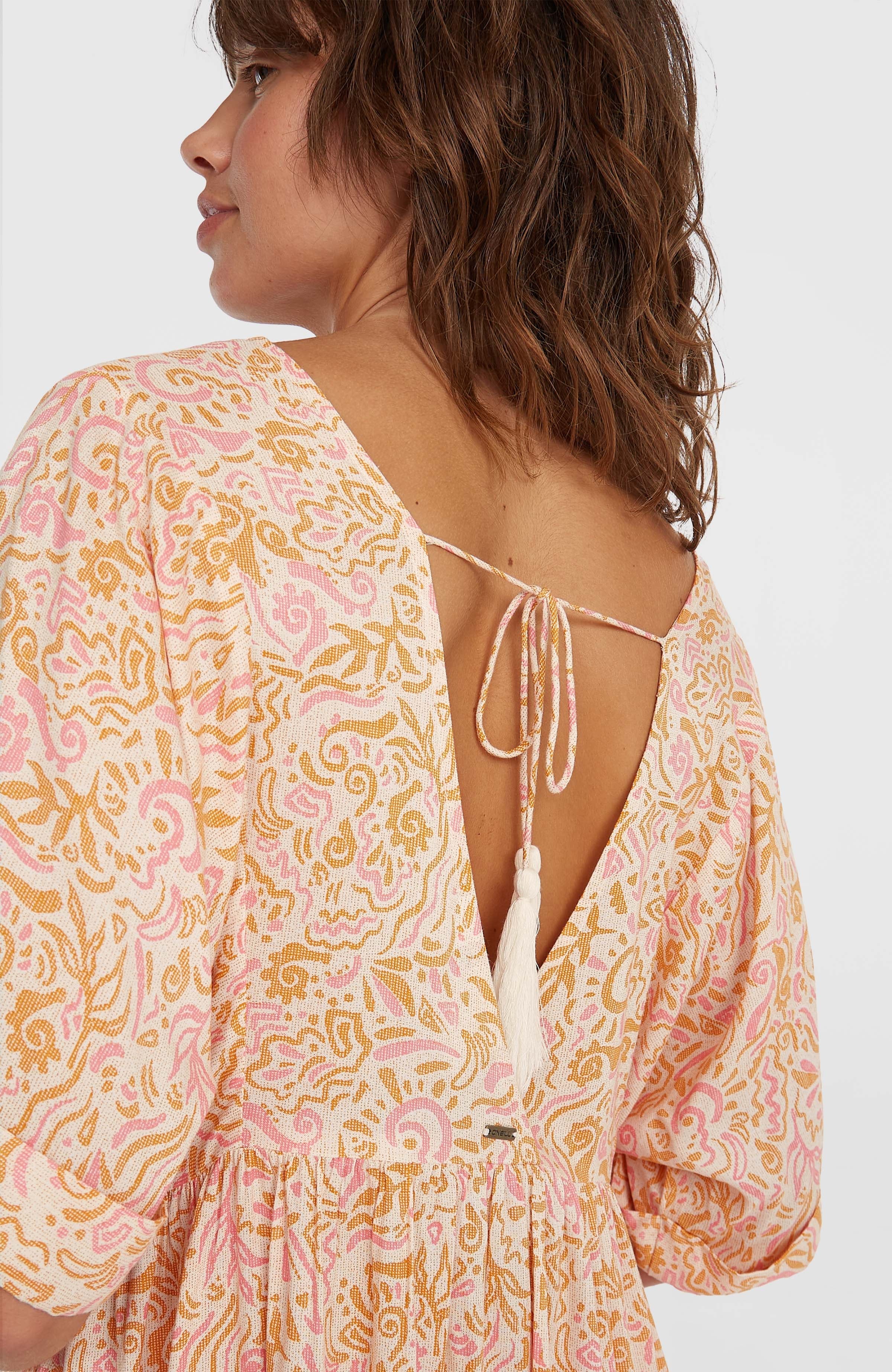 Women of the Wave Maxi Dress White Abstract Wave