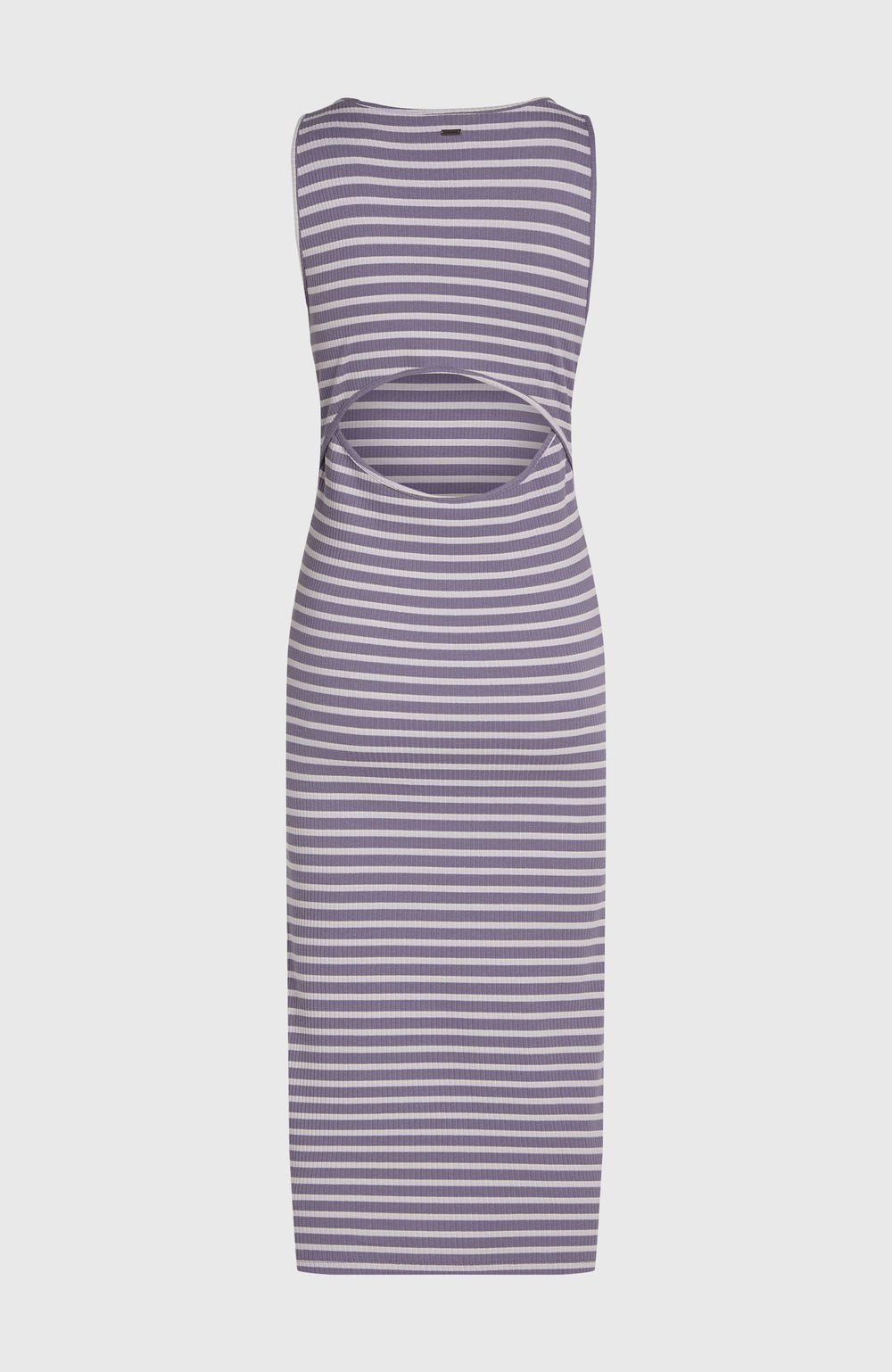 Jess Midi Rib Dress Purple Yarn Dye Stripe