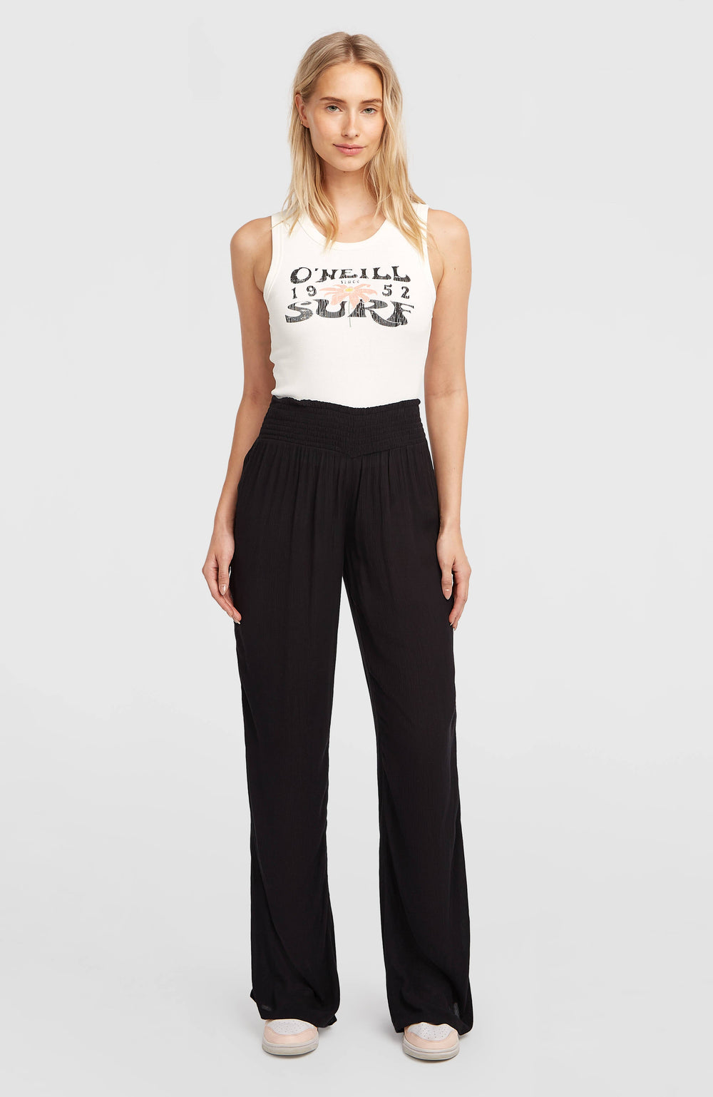 Johnny Smocked Waist Pants Black Out