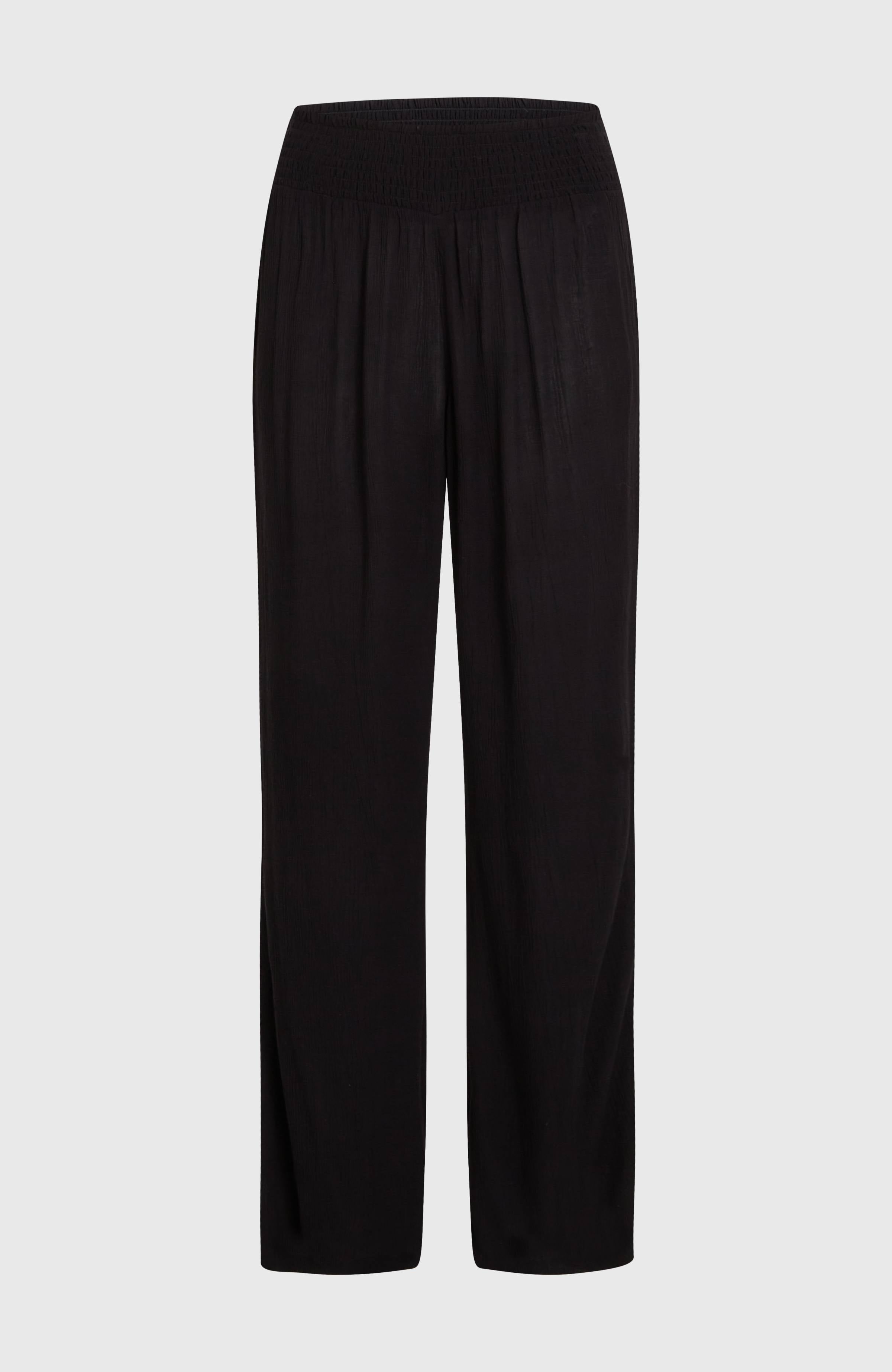 Johnny Smocked Waist Pants Black Out