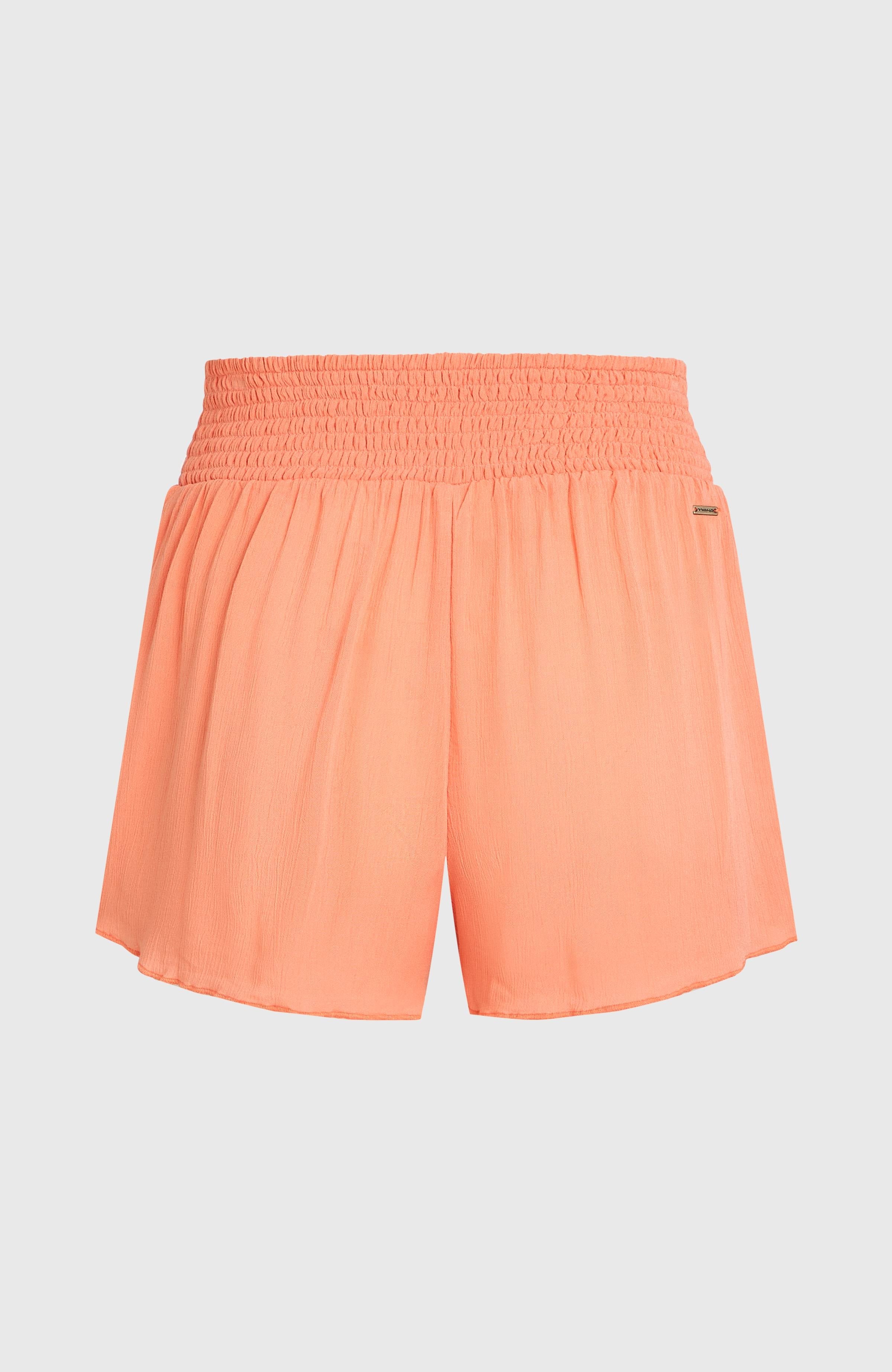 Johnny Smocked Waist Shorts Funky Peach