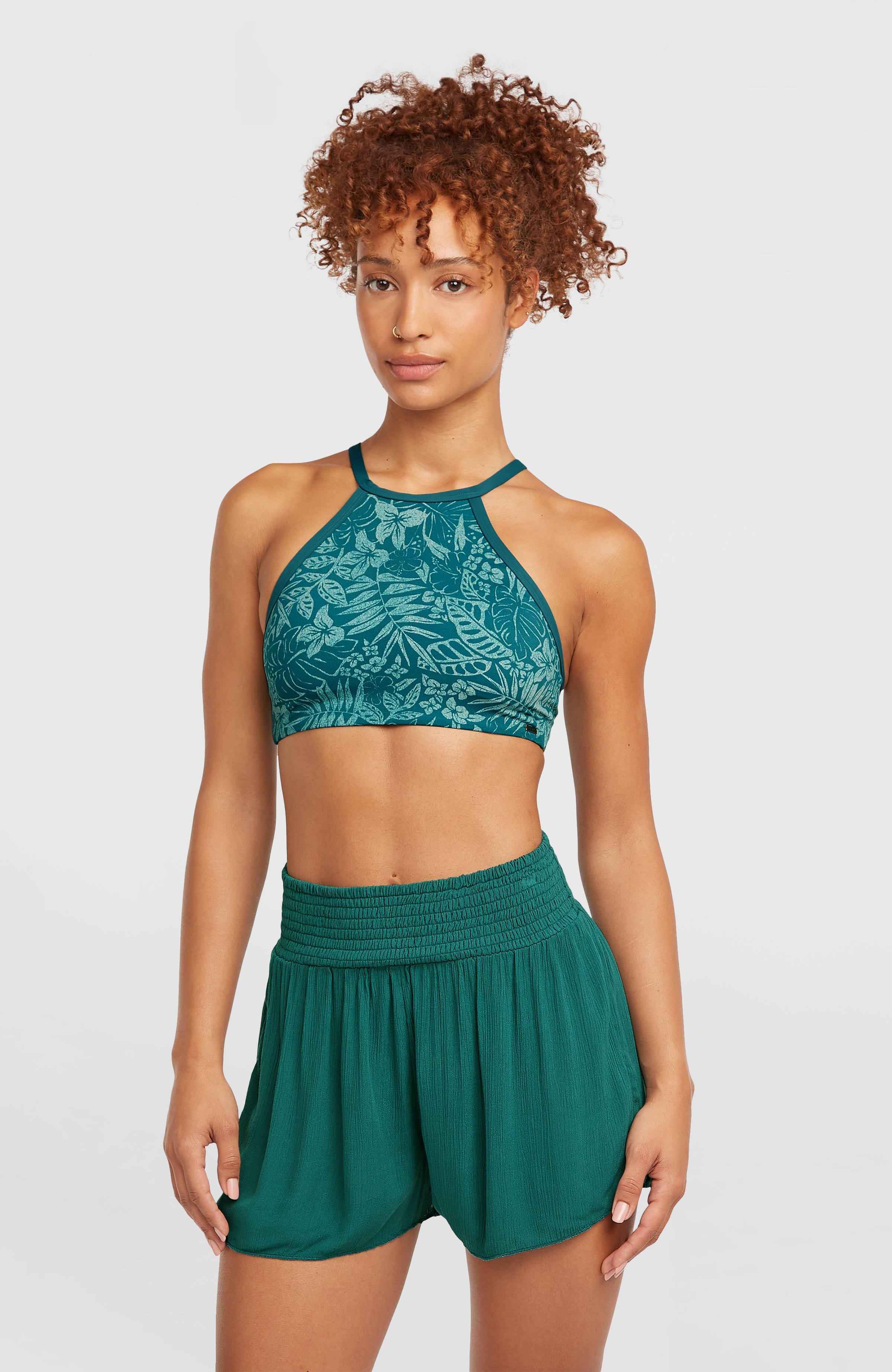 Johnny Smocked Waist Shorts Botanical Heat