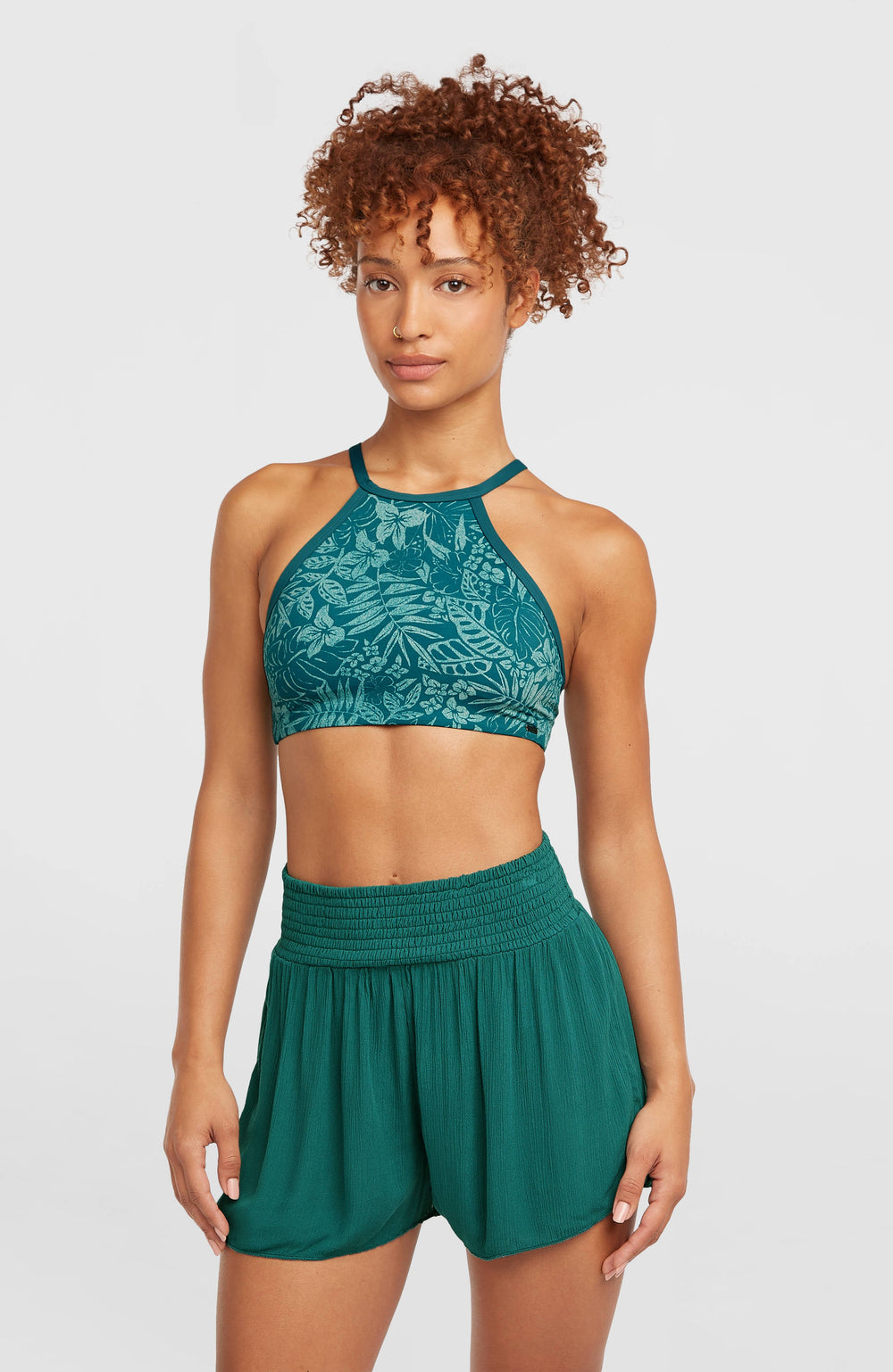 Johnny Smocked Waist Shorts Botanical Heat