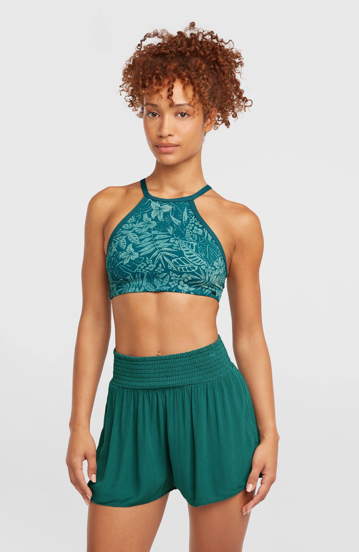 Johnny Smocked Waist Shorts Botanical Heat