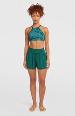Johnny Smocked Waist Shorts Botanical Heat