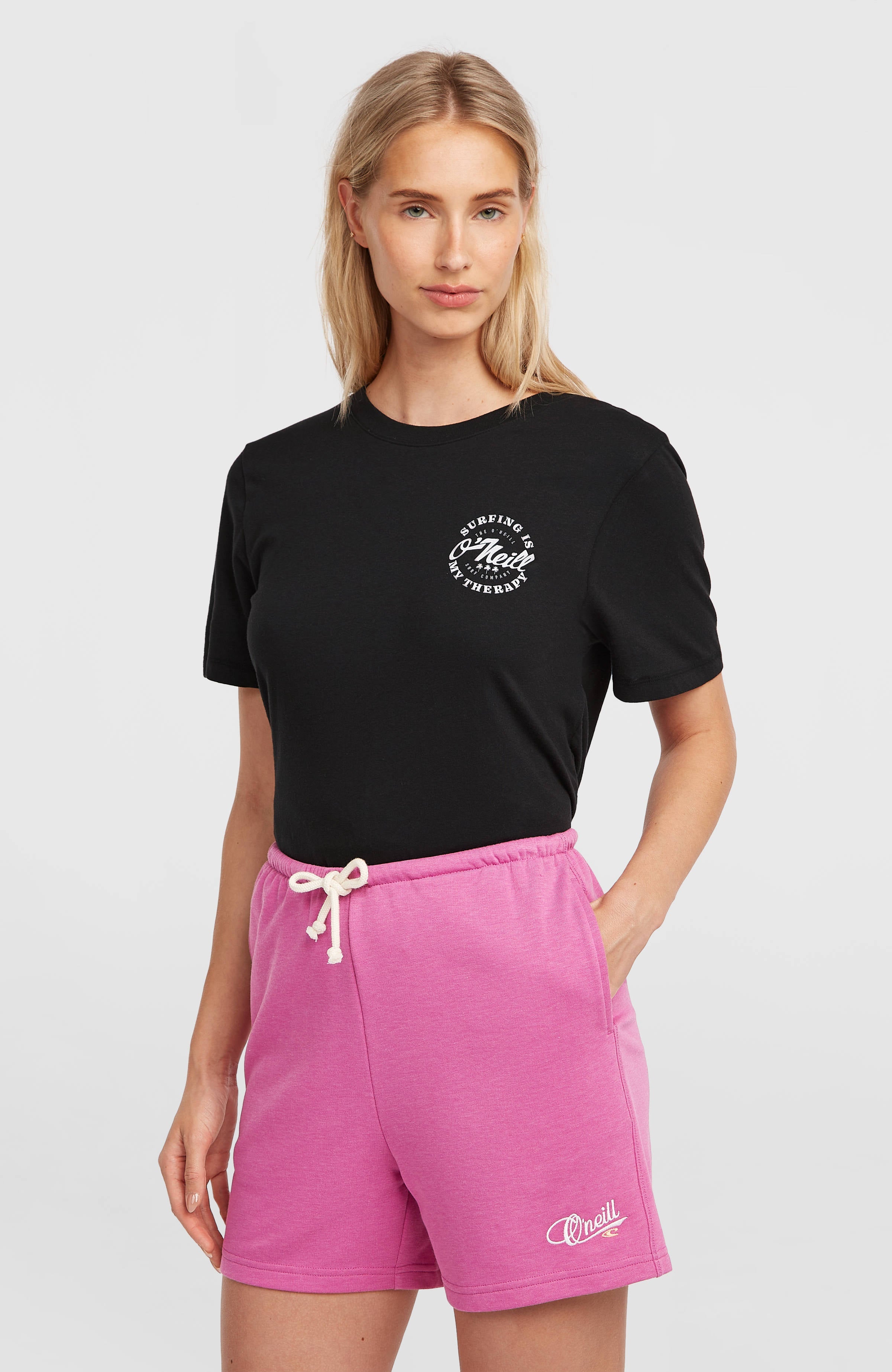 Essentials Script Sweatshorts Electric Fuschia