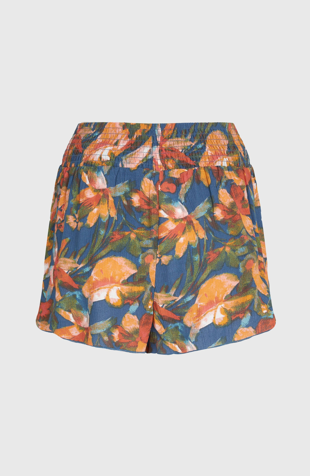 Johnny Smocked Waist Shorts Blue Painted Tropics