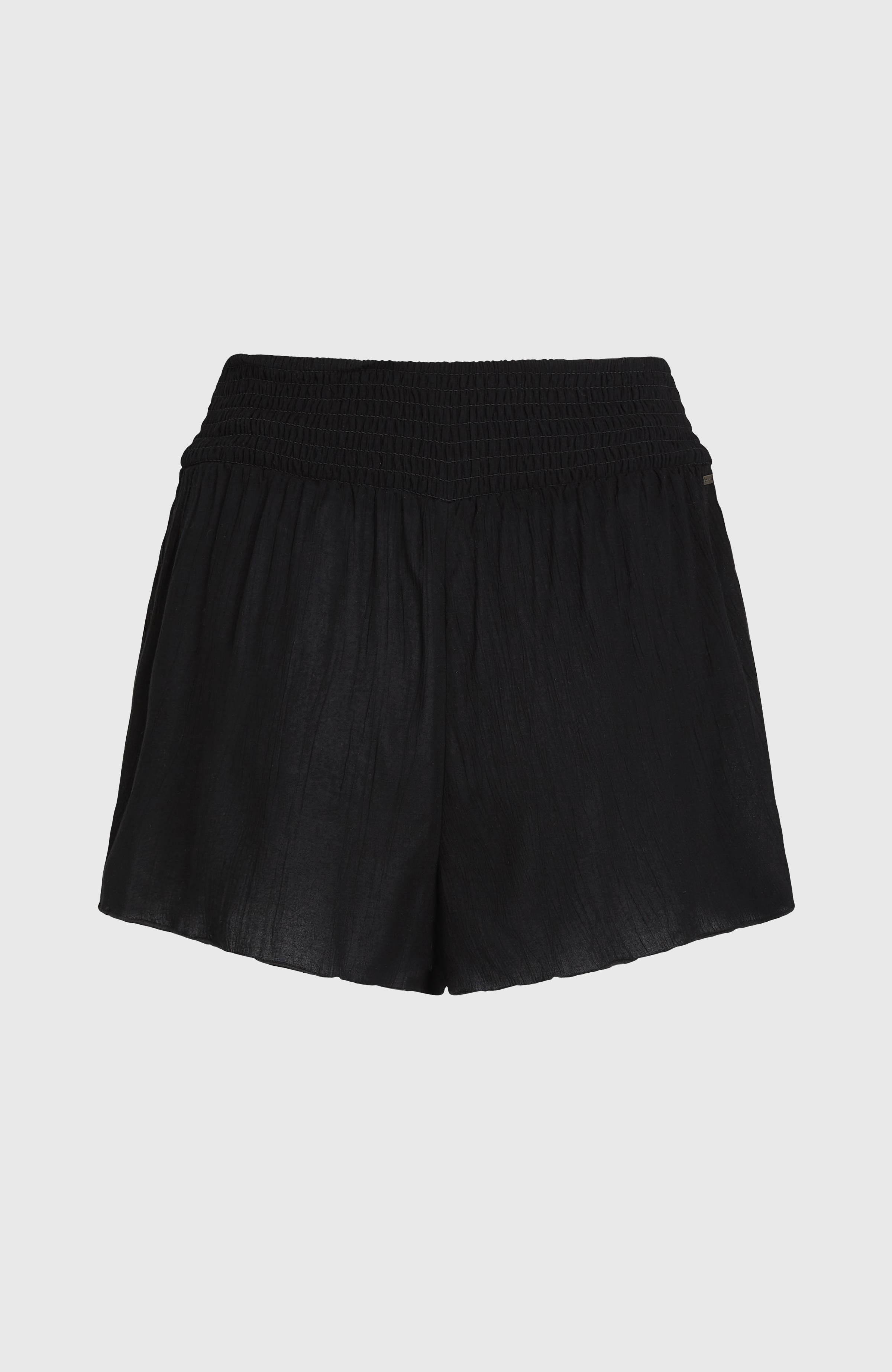 Johnny Smocked Waist Shorts Black Out